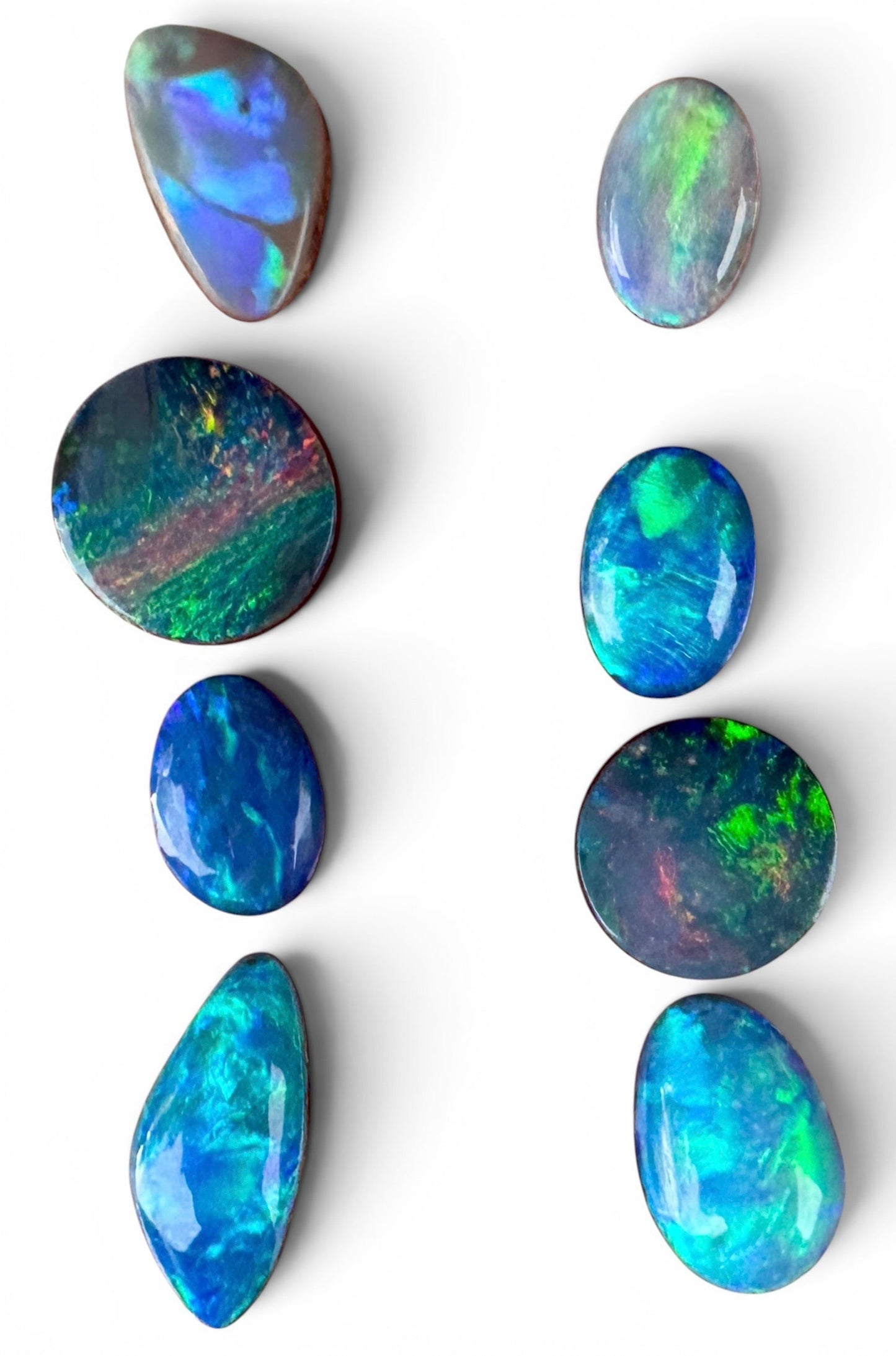 Opal Essence Opal Doublets Blue Green Matching sets 