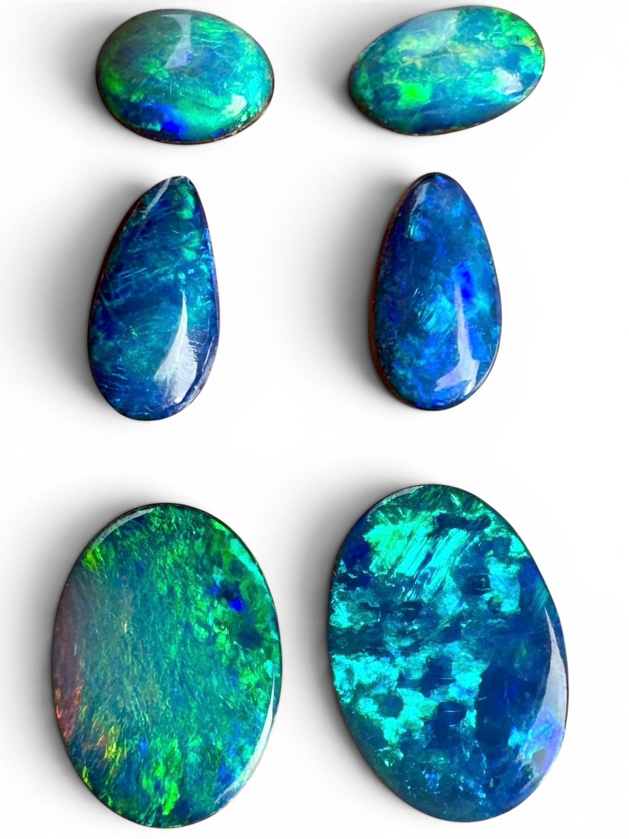 Opal Essence Opal Doublets Blue Green Matching sets 