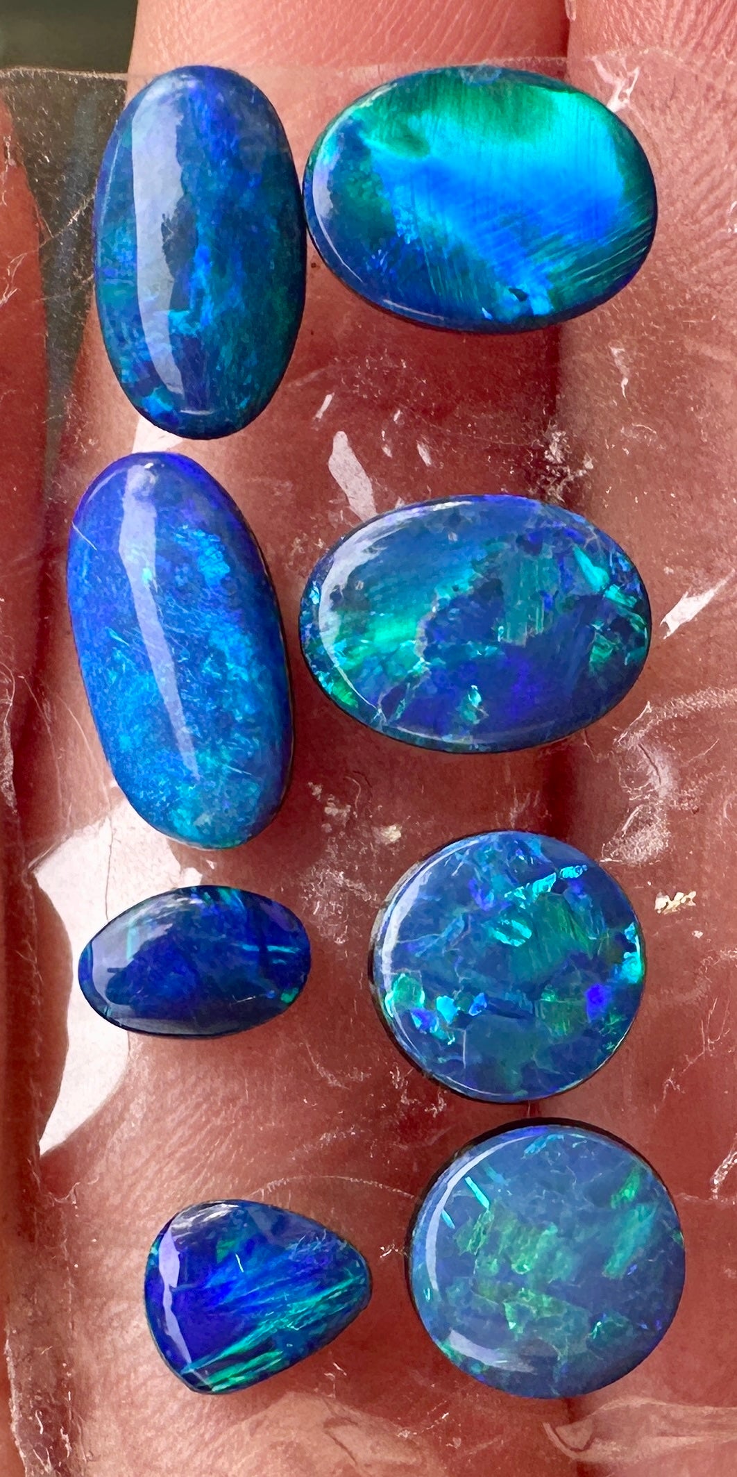 Opal Essence Opal Doublet Matching Sets jewellery designs Blue Green
