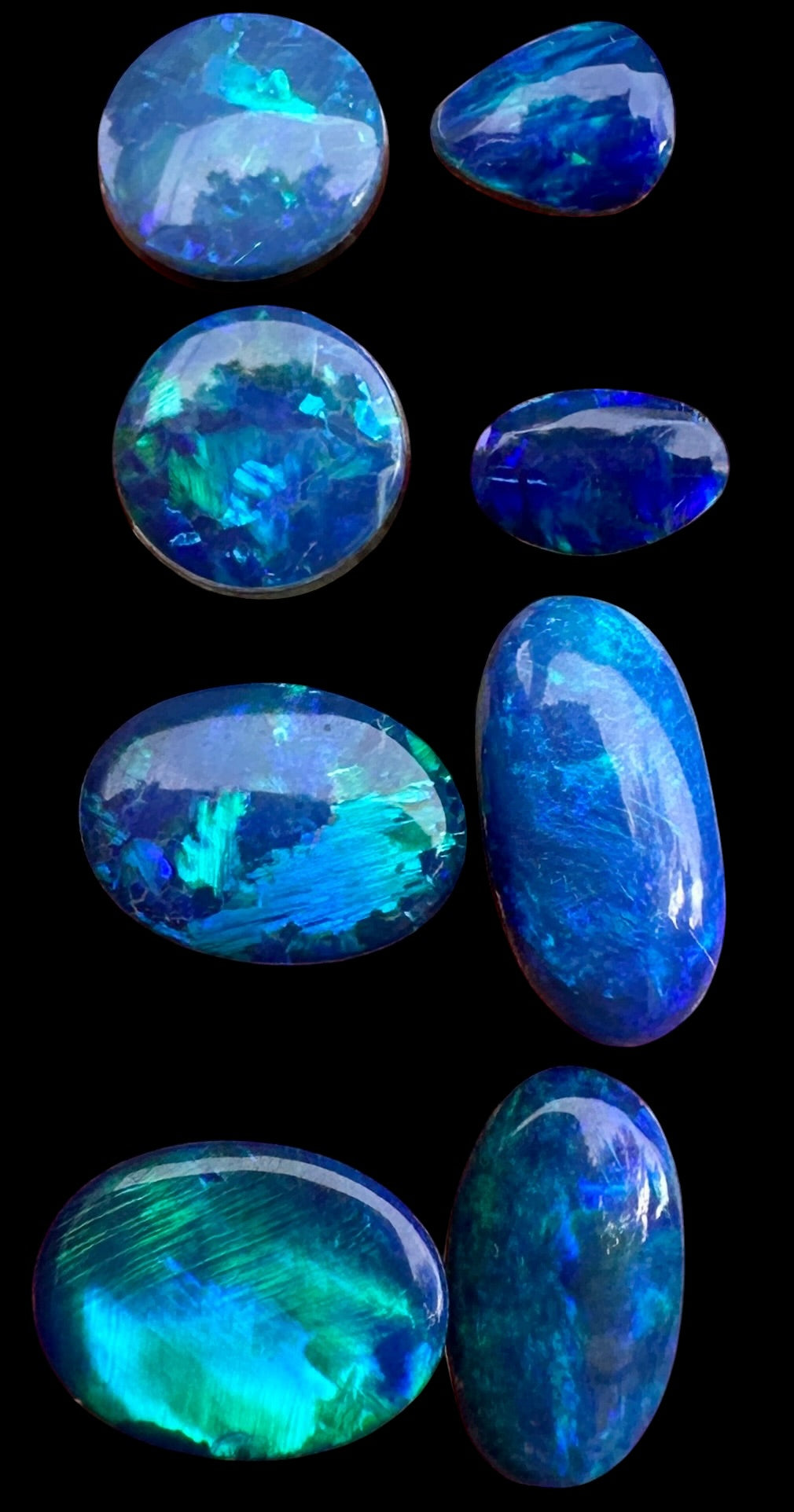 Opal Essence Opal Doublet Matching Sets jewellery designs Blue Green