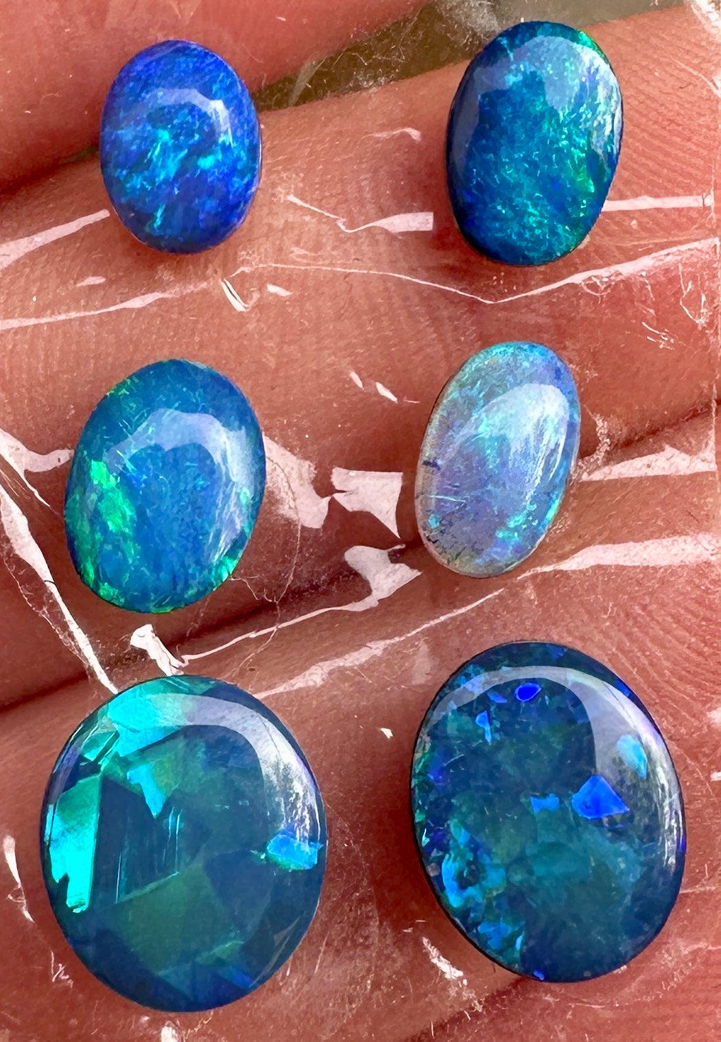 Opal Essence Opal Doublets Blue Green Matching sets 