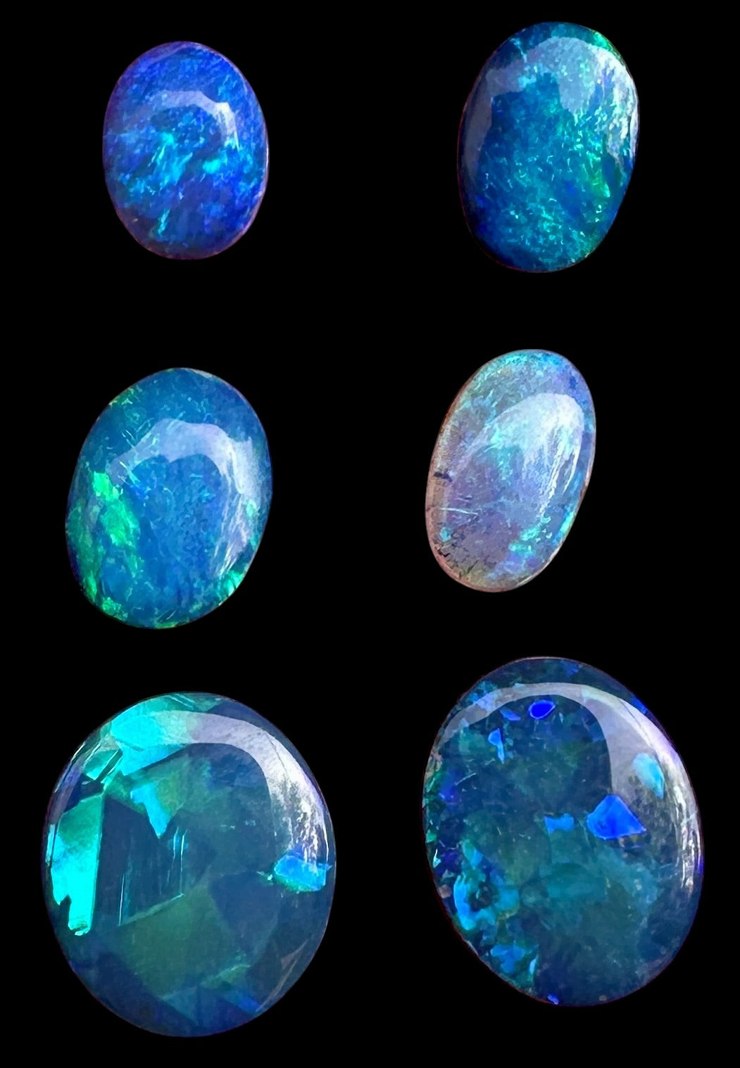 Opal Essence Opal Doublets Blue Green Matching sets 