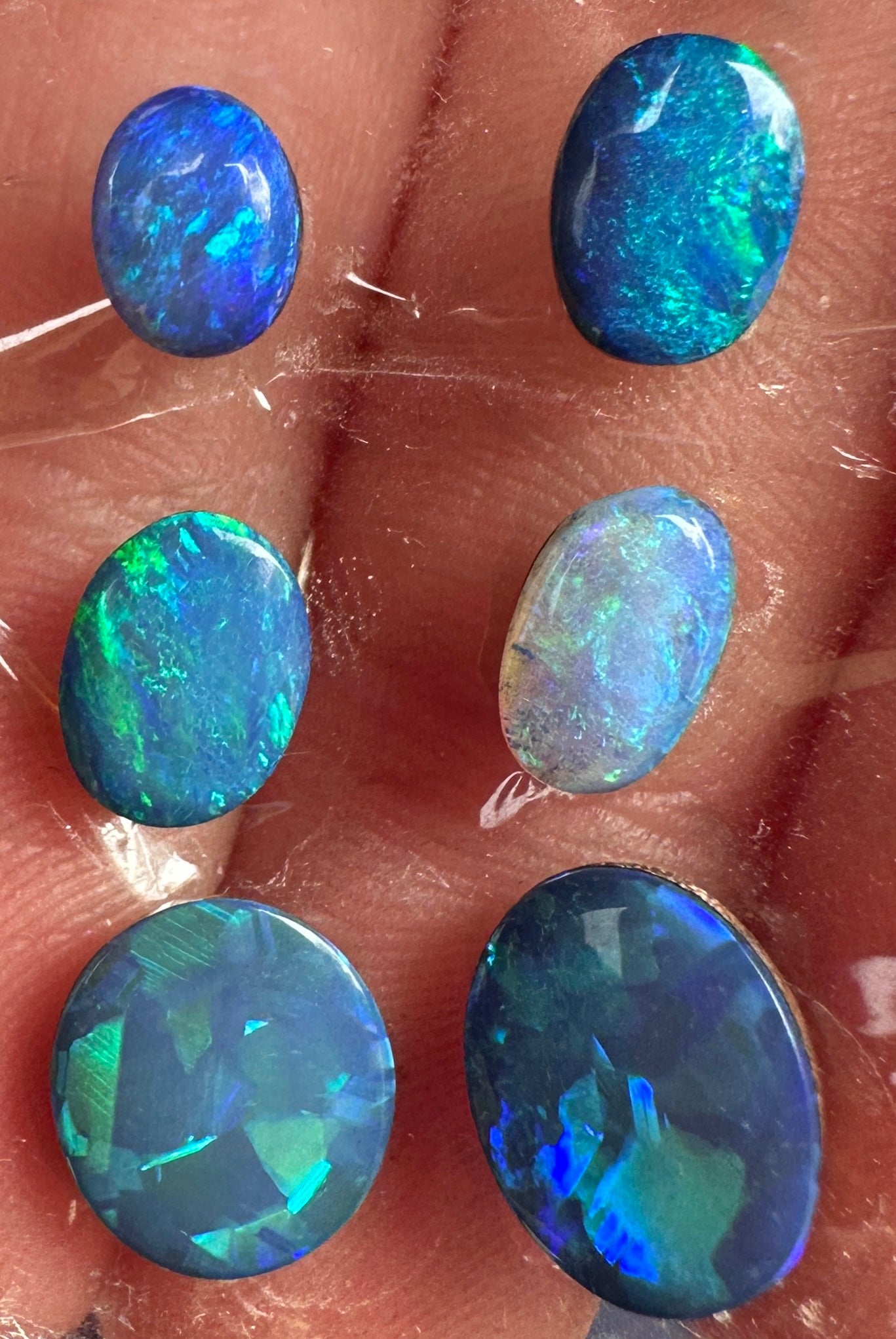 Opal Essence Opal Doublets Blue Green Matching sets 