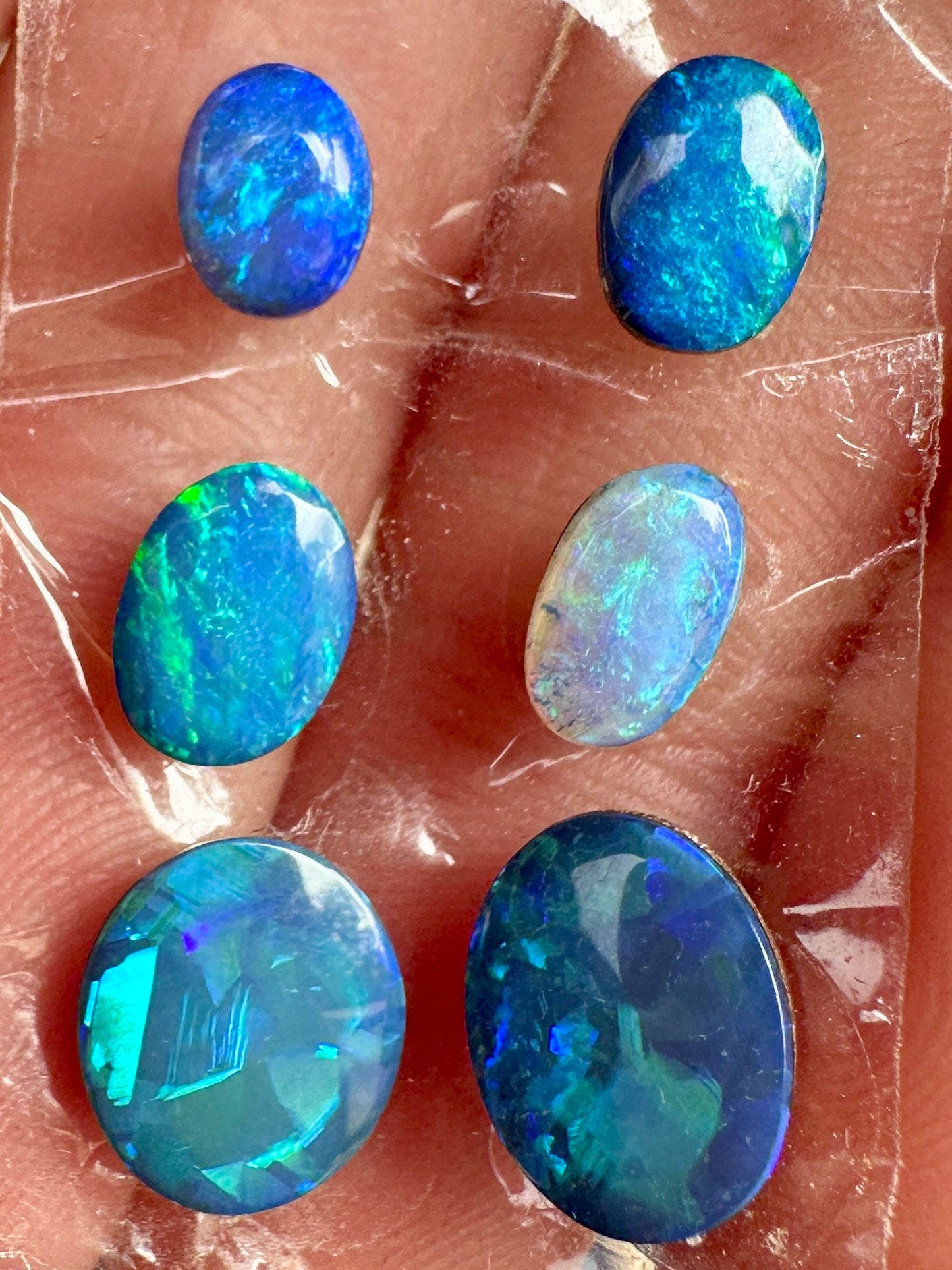 Opal Essence Opal Doublets Blue Green Matching sets 