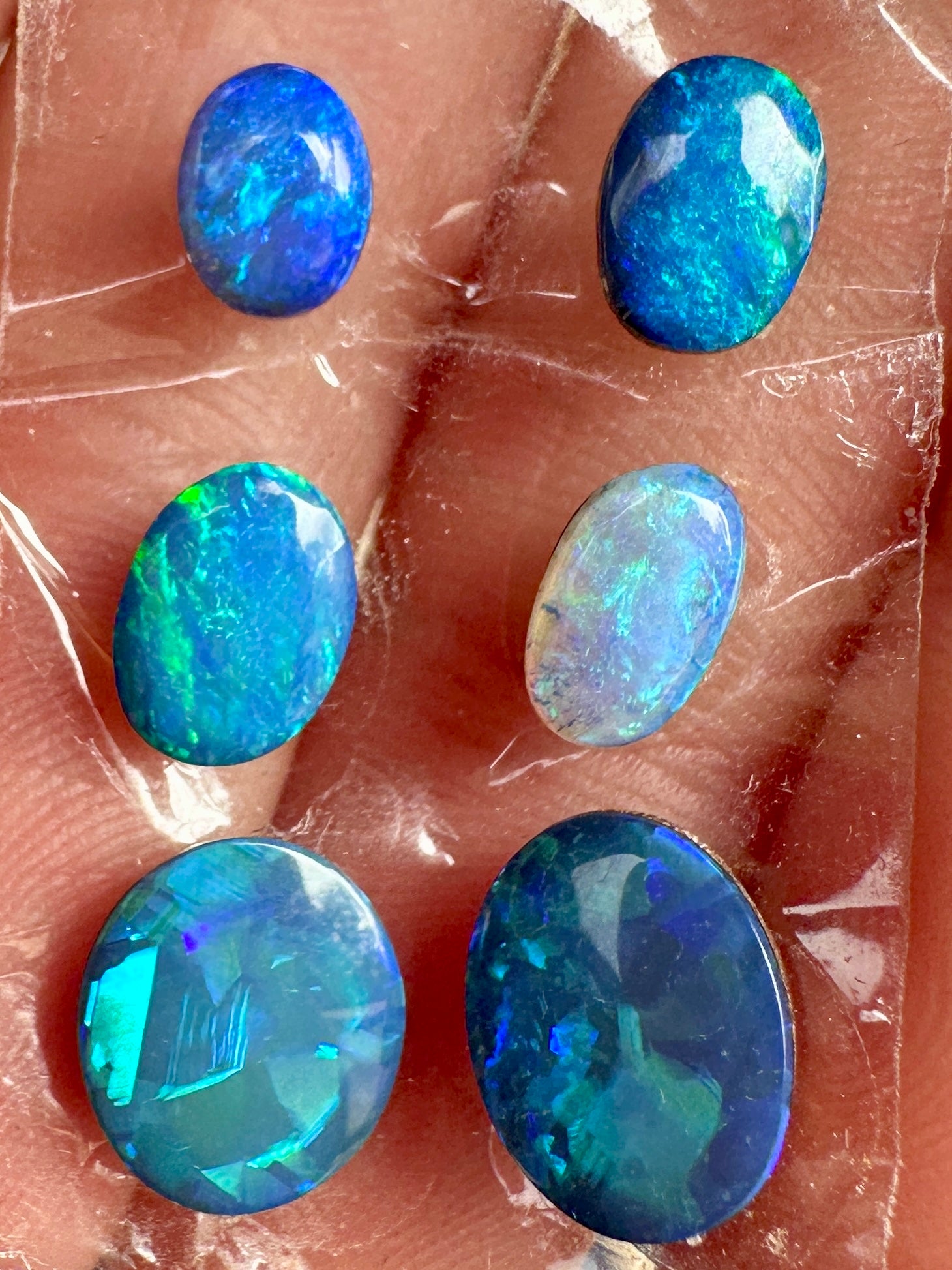 Opal Essence Opal Doublets Blue Green Matching sets 