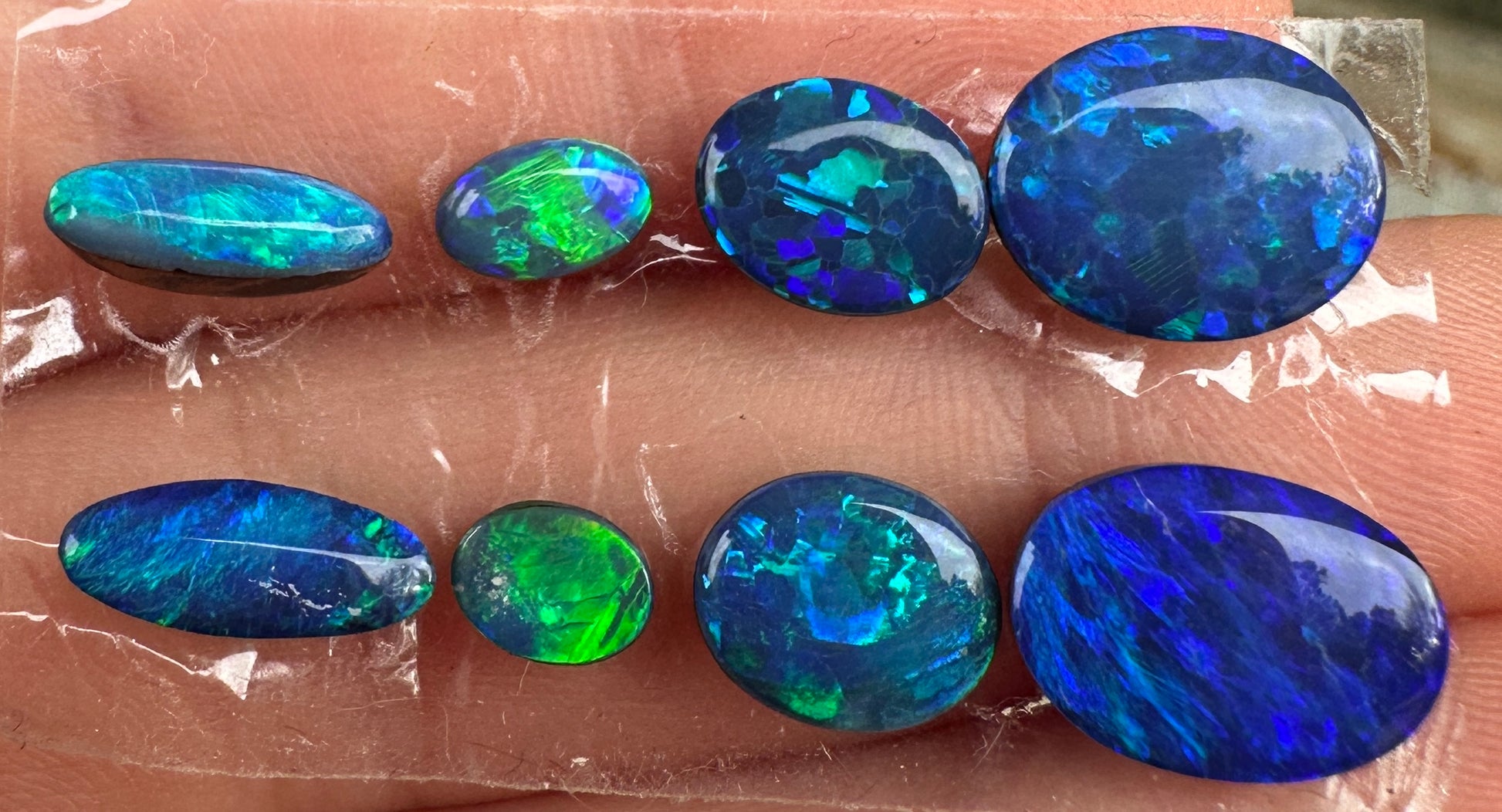 Opal Essence Opal Doublets Blue Green Matching sets 