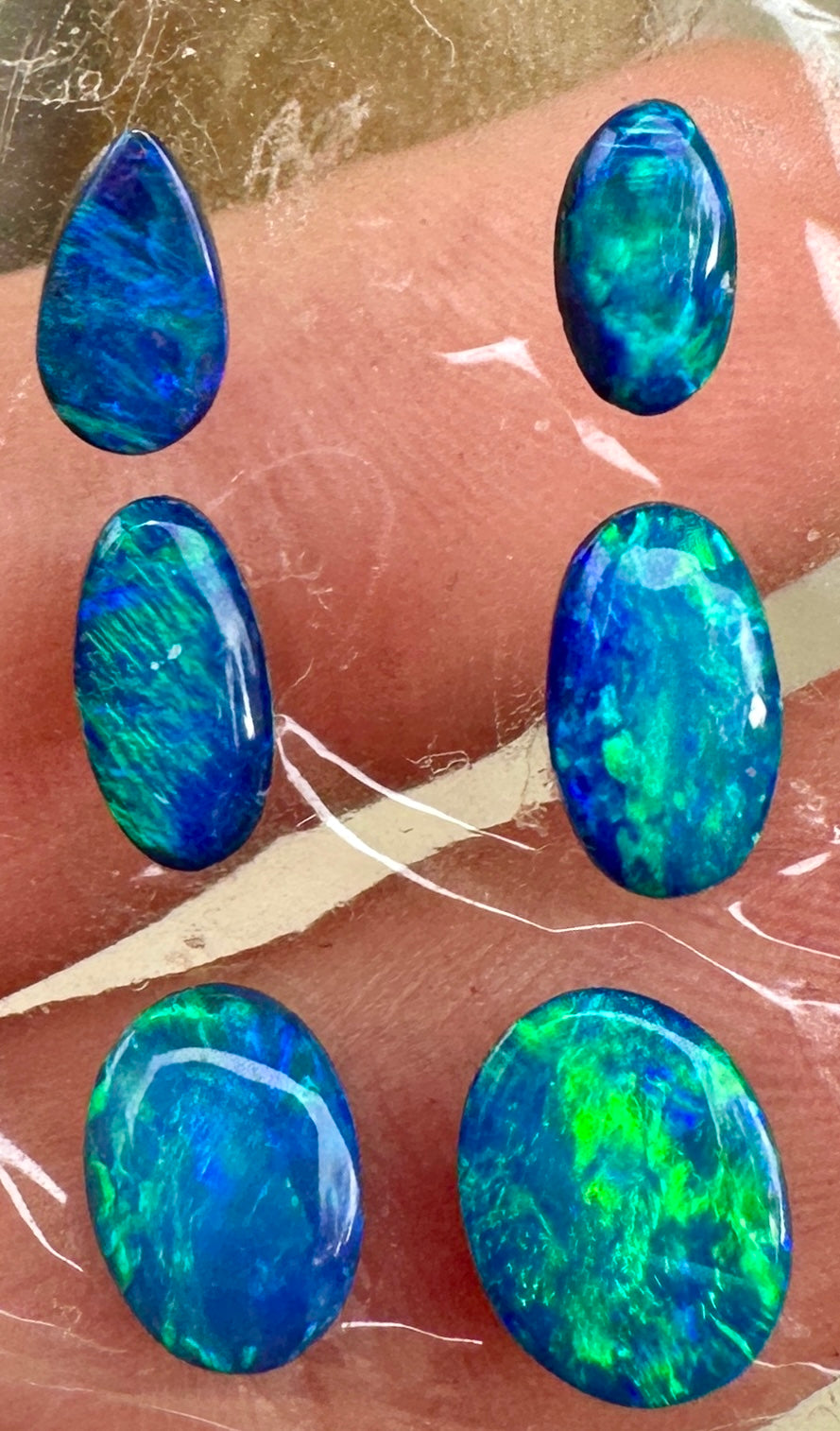 Opal Essence Opal Doublets Blue Green Matching sets 