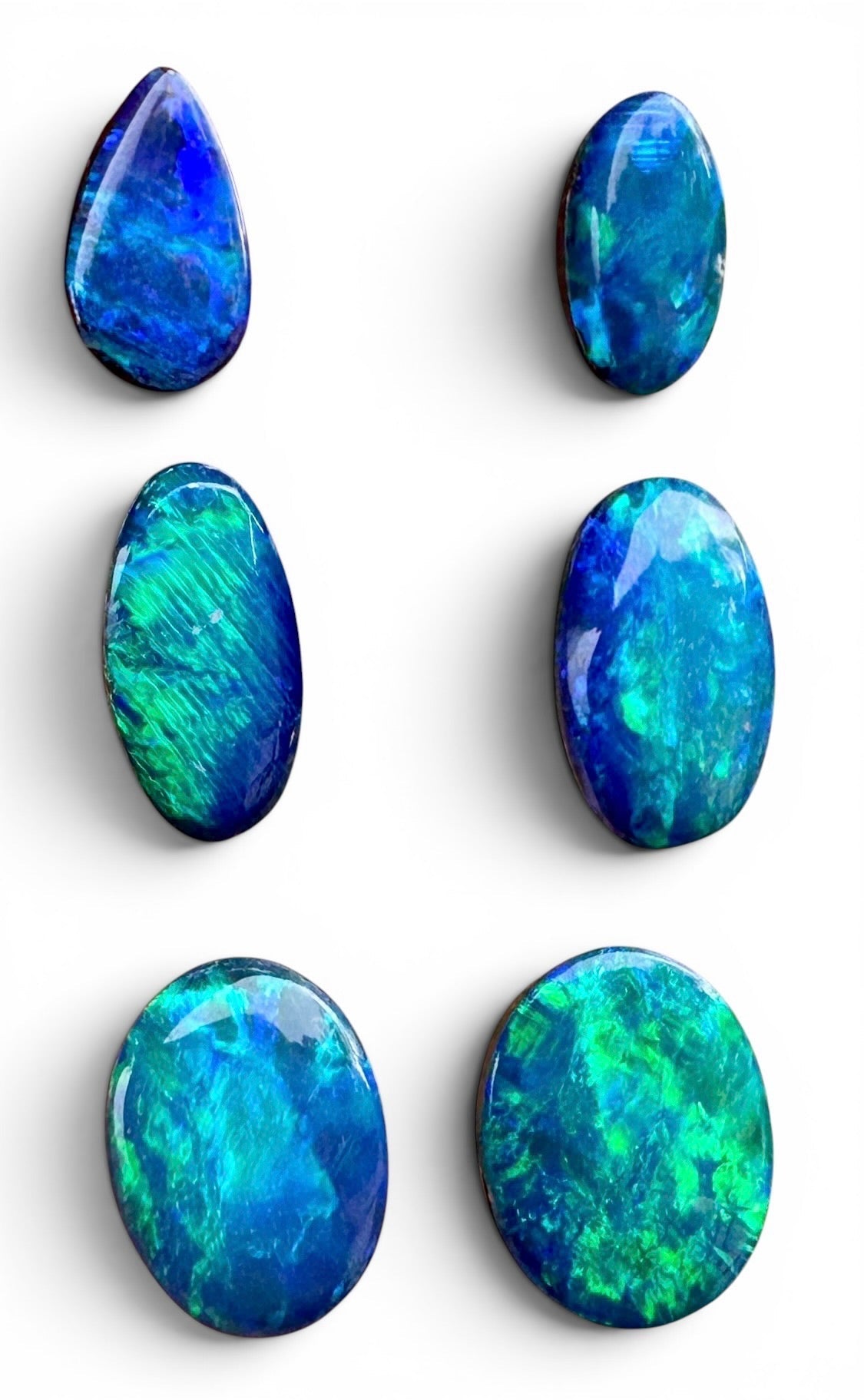 Opal Essence Opal Doublets Blue Green Matching sets 