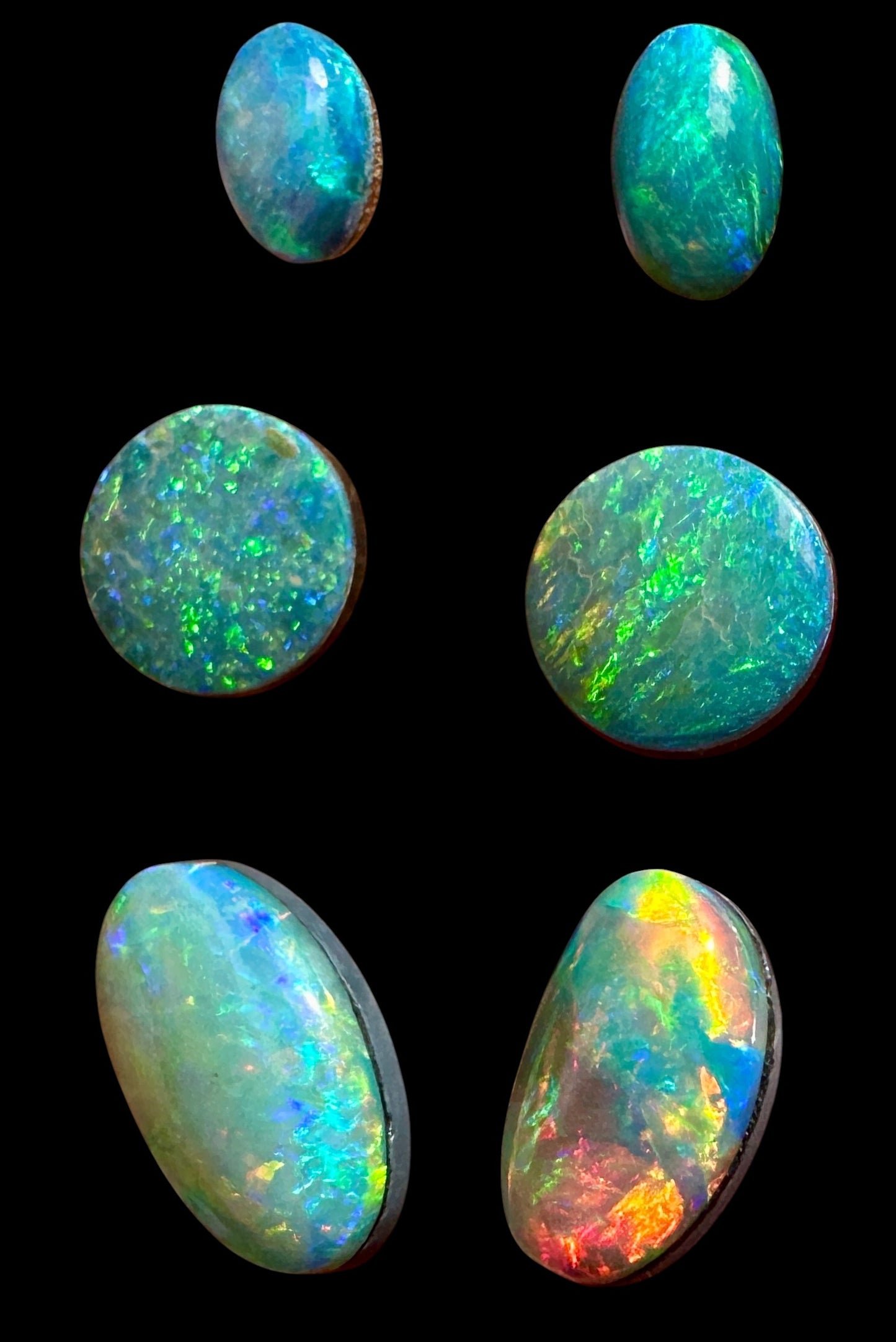 Opal Essence Opal Doublets Blue Green Matching sets 