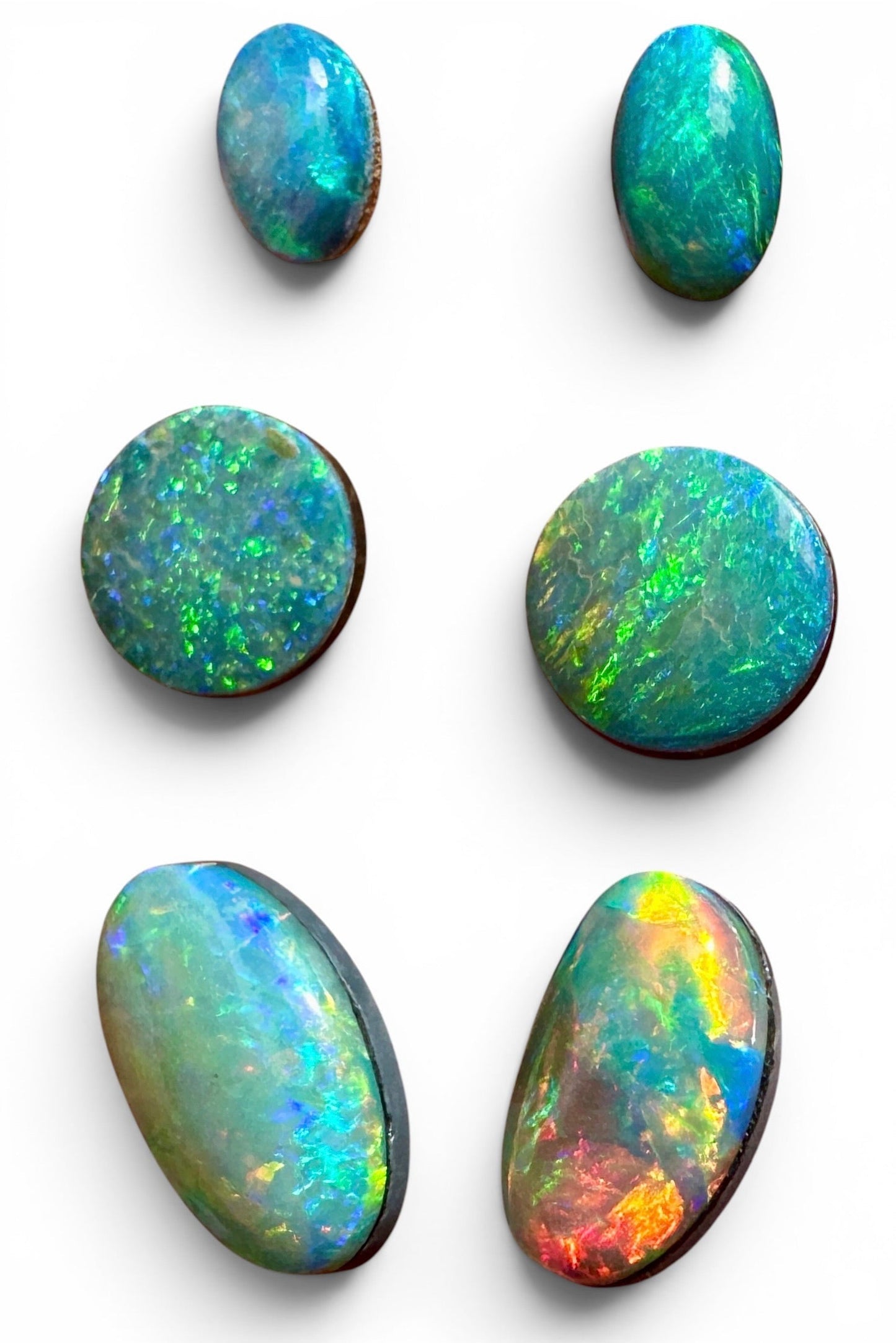 Opal Essence Opal Doublets Blue Green Matching sets 