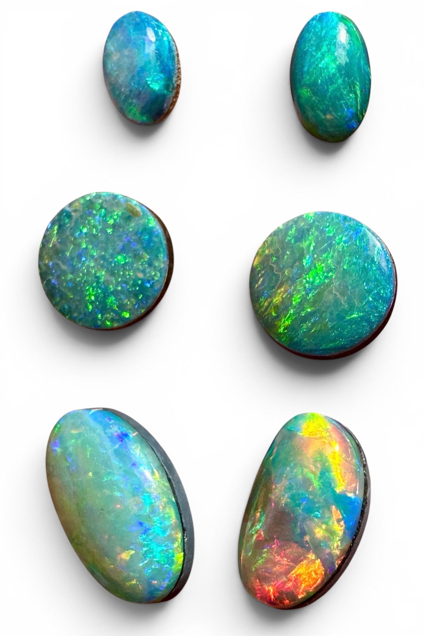 Opal Essence Opal Doublets Blue Green Matching sets 