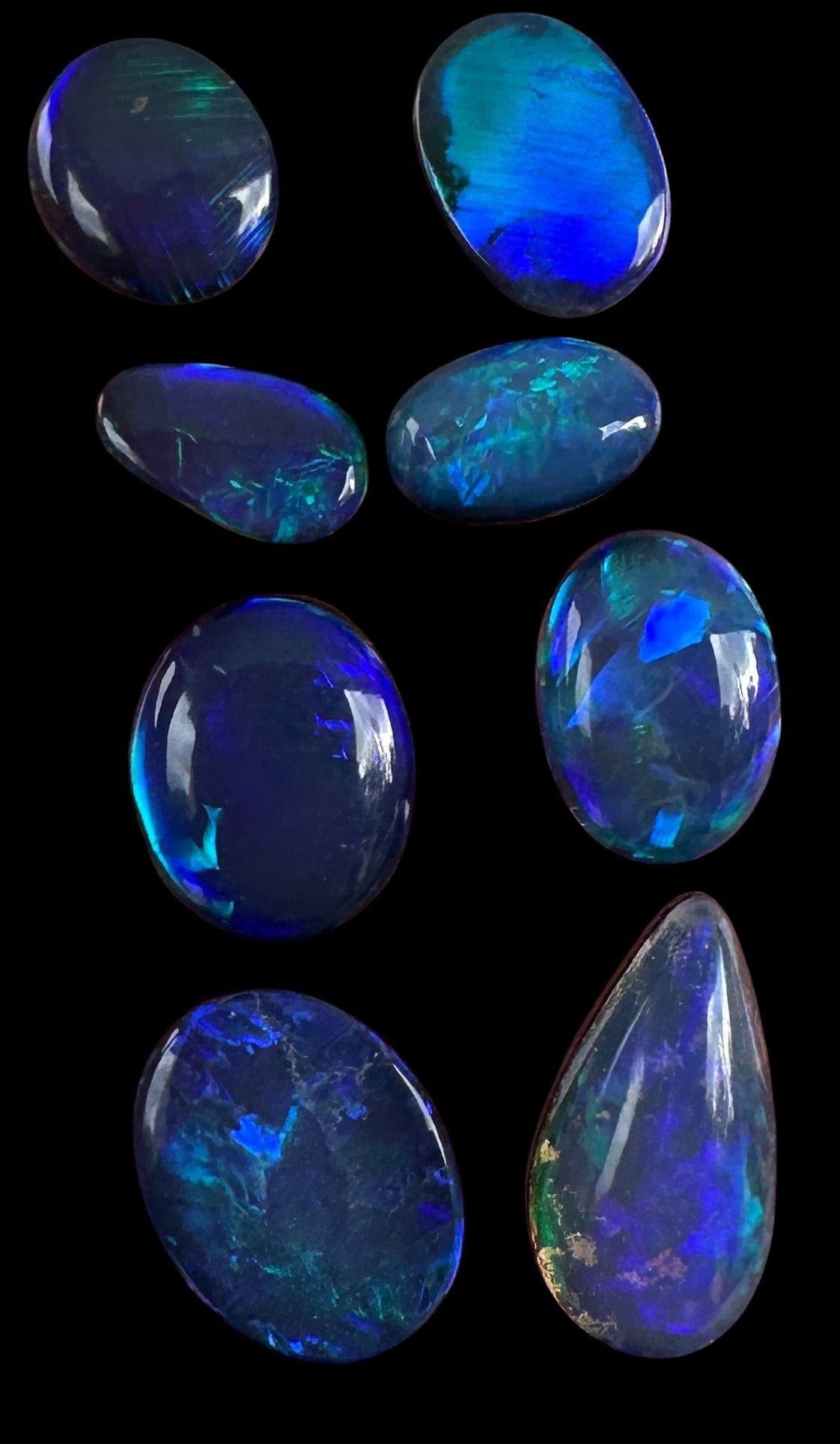 Opal Essence Opal Doublets Blue Green Matching sets 