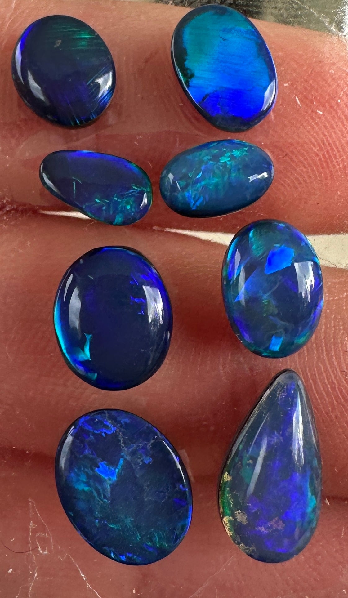 Opal Essence Opal Doublets Blue Green Matching sets 