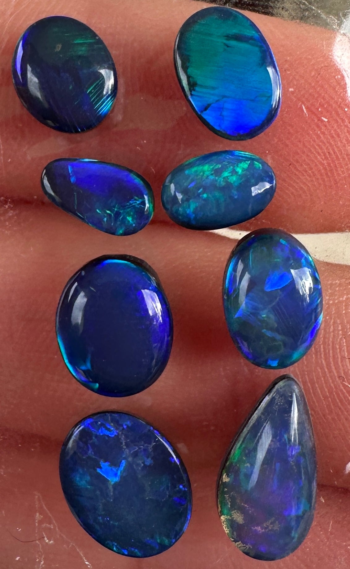 Opal Essence Opal Doublets Blue Green Matching sets 