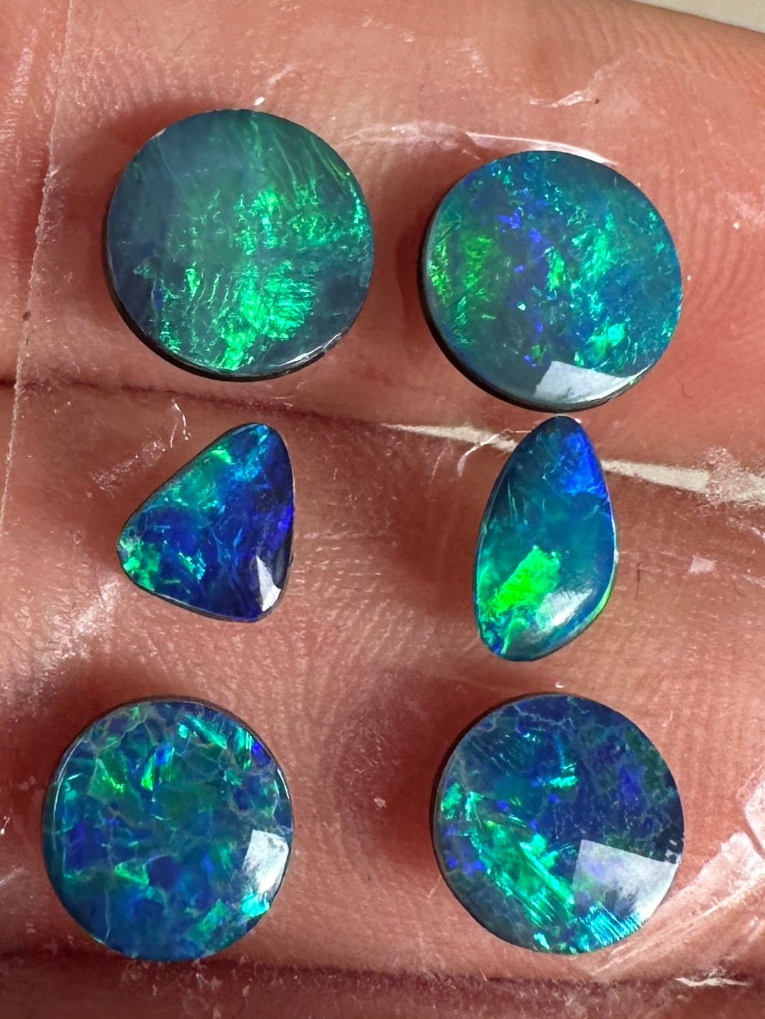 Opal Essence Opal Doublets Blue Green Matching sets 