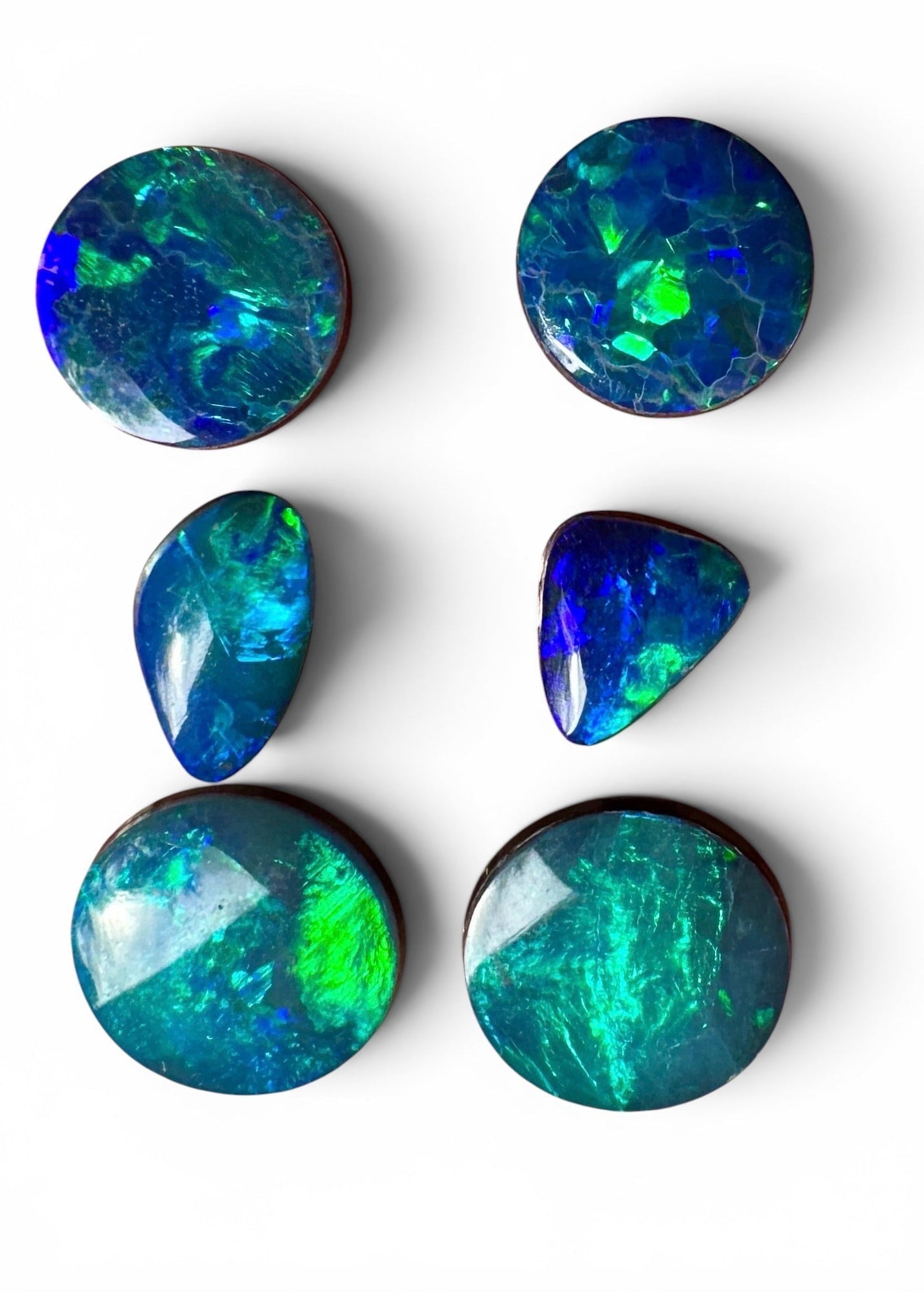 Opal Essence Opal Doublets Blue Green Matching sets 