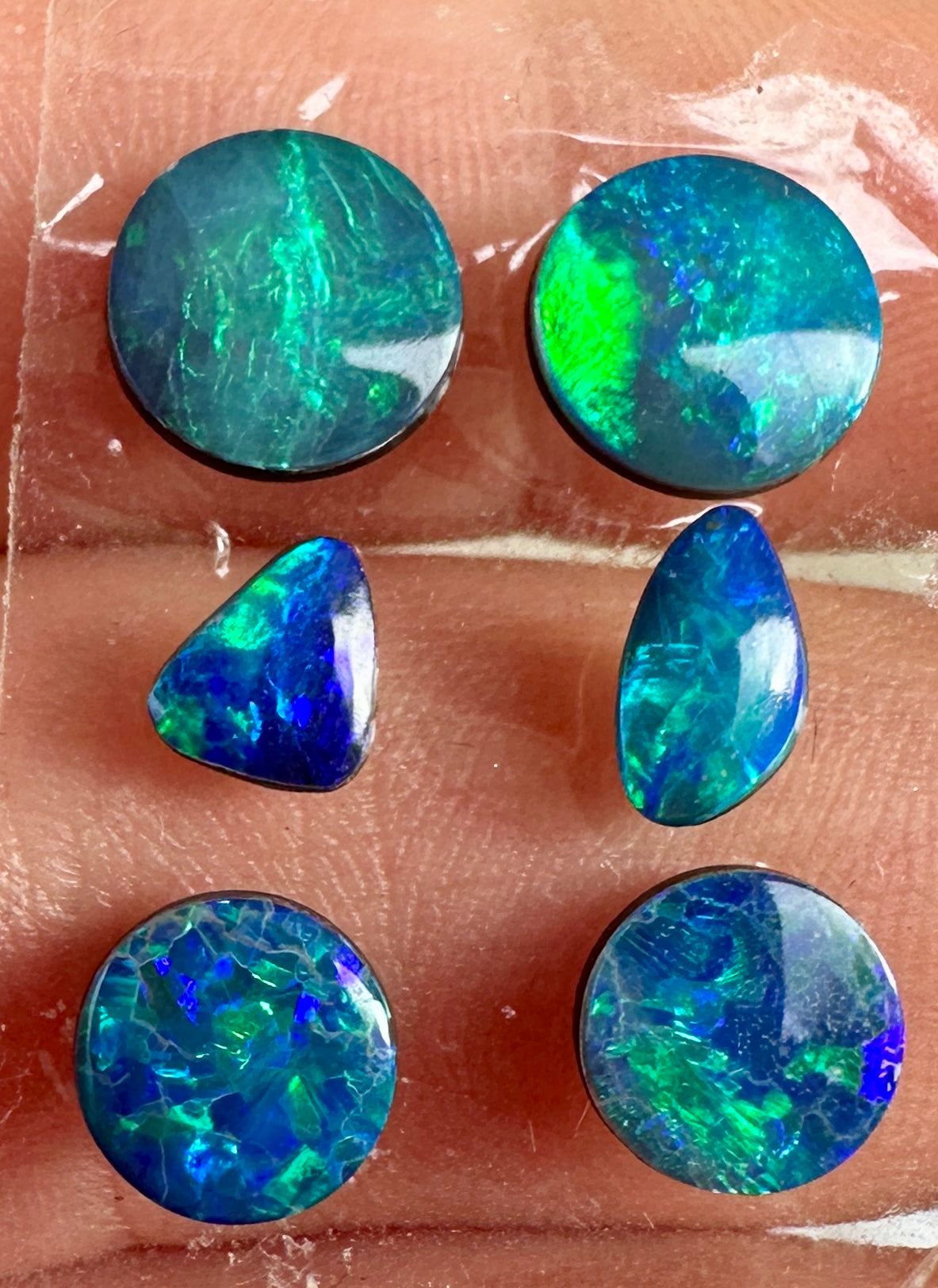 Opal Essence Opal Doublets Blue Green Matching sets 