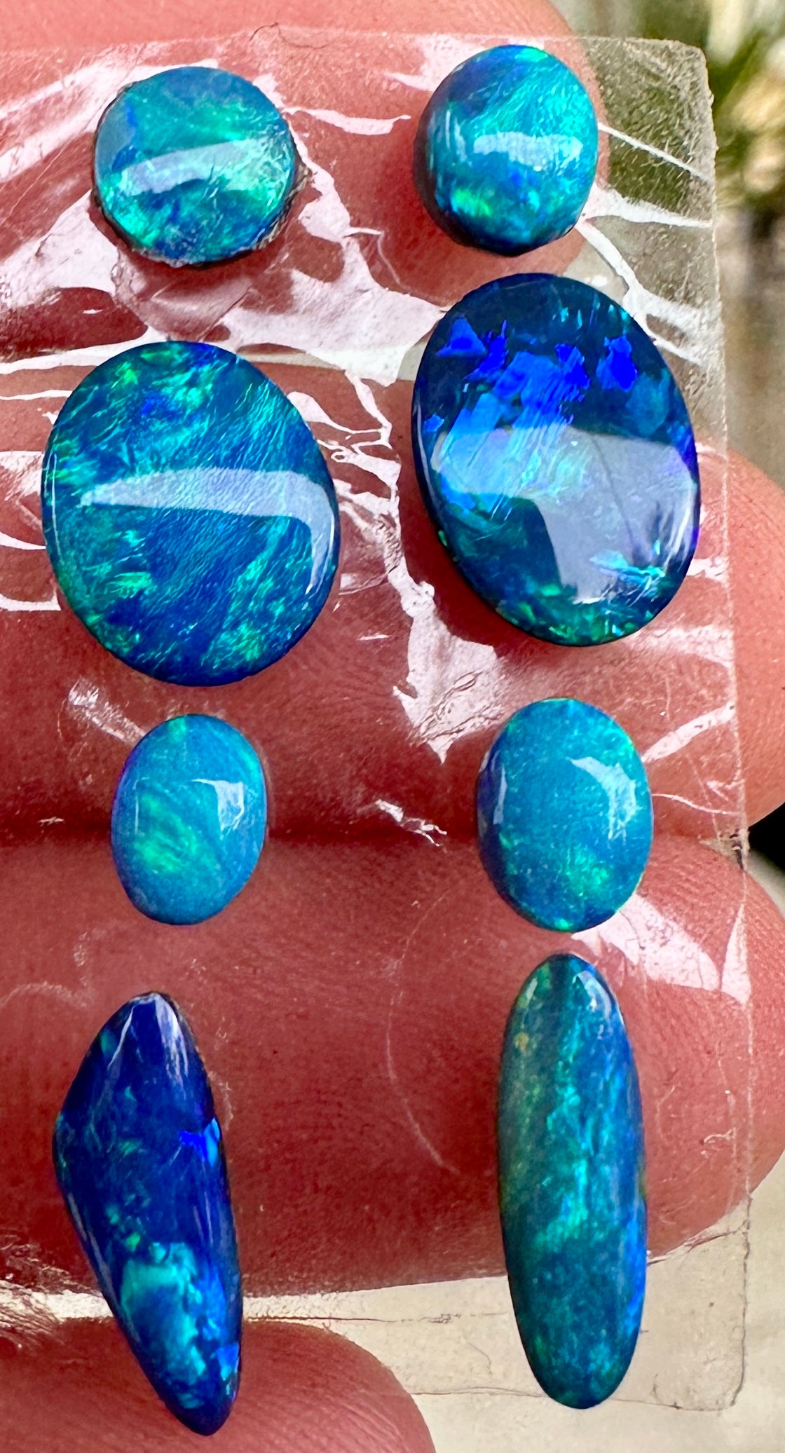 Opal Essence Opal Doublets Blue Green Matching sets 