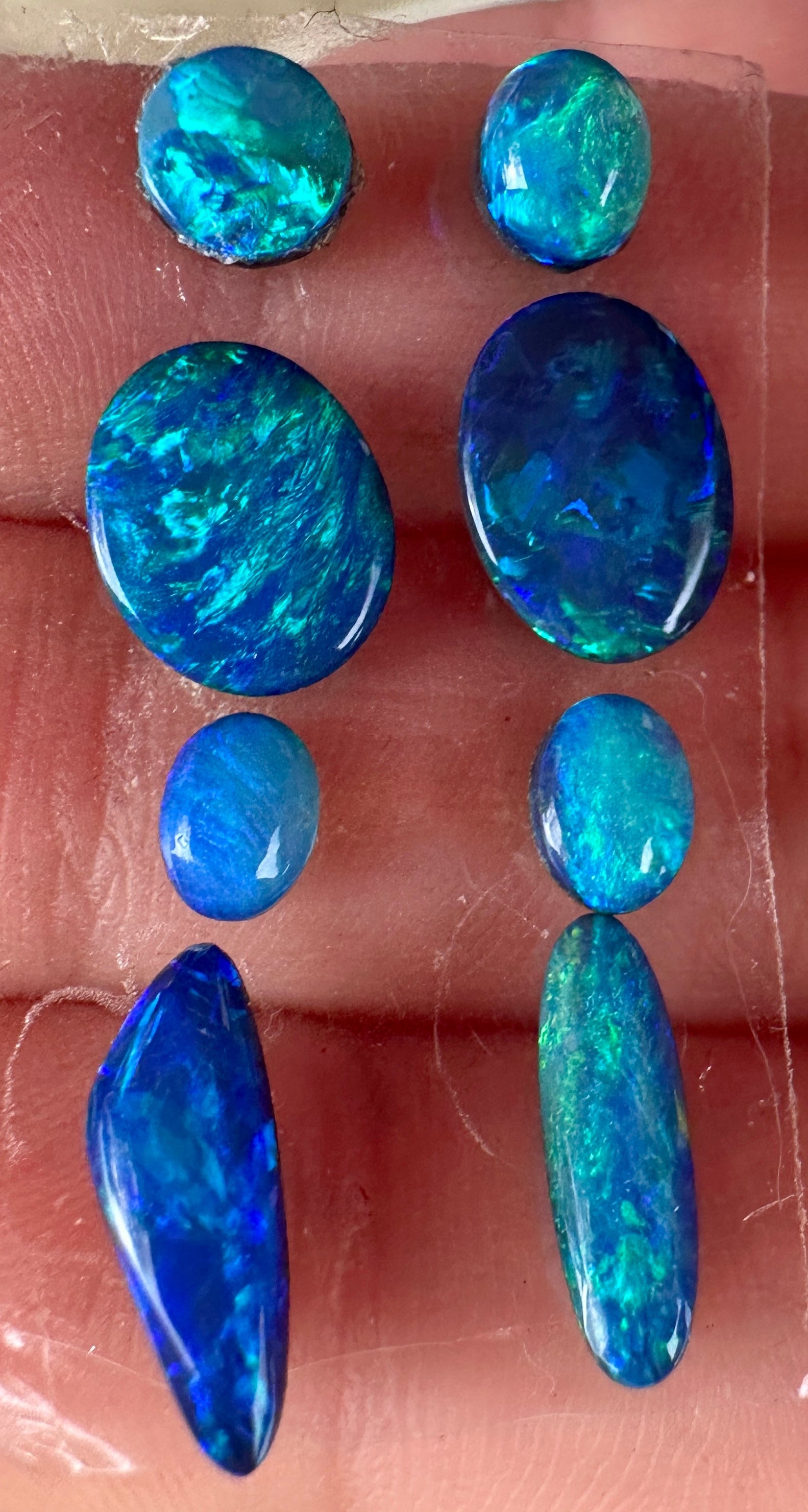 Opal Essence Opal Doublets Blue Green Matching sets 