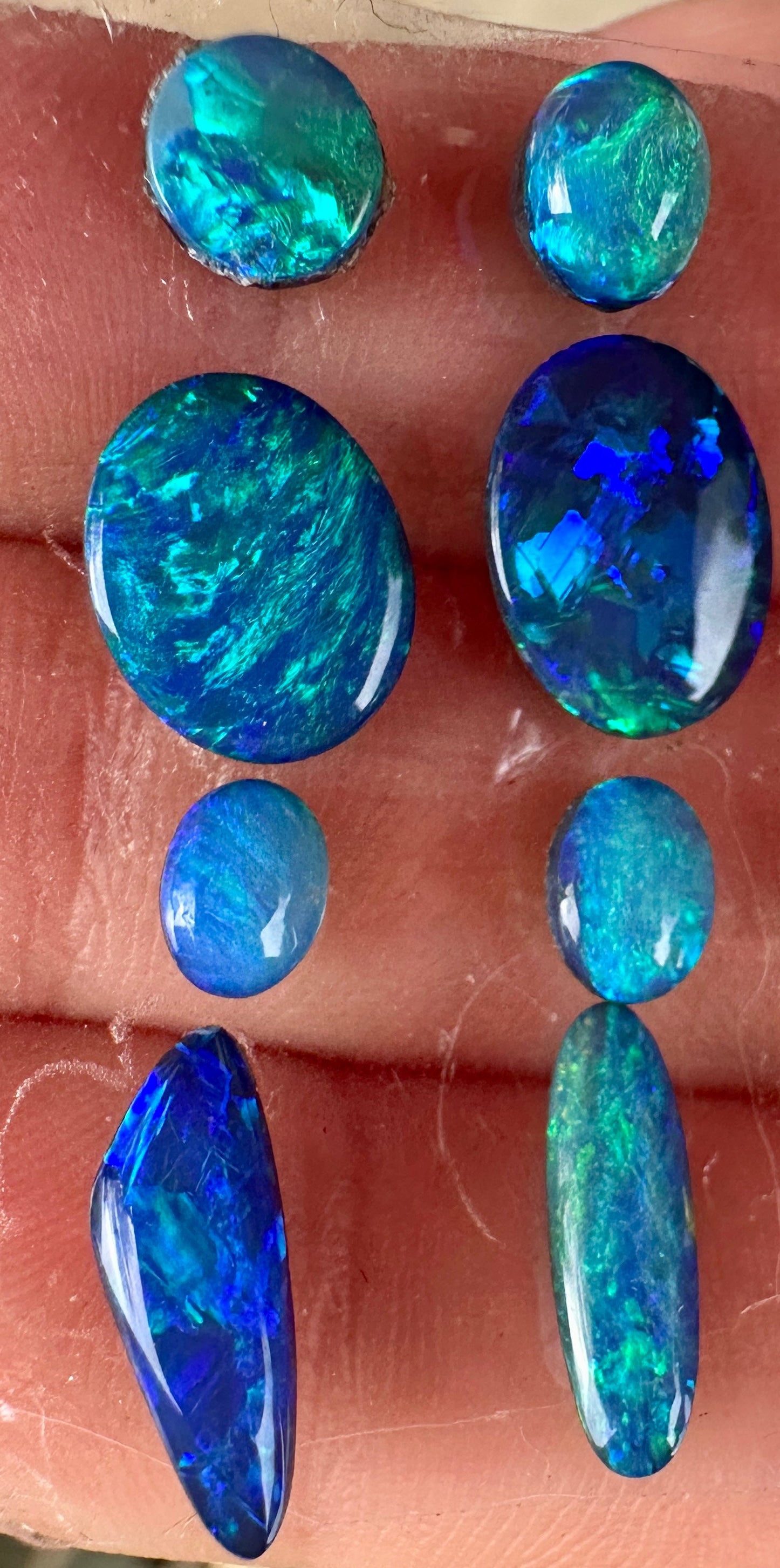Opal Essence Opal Doublets Blue Green Matching sets 