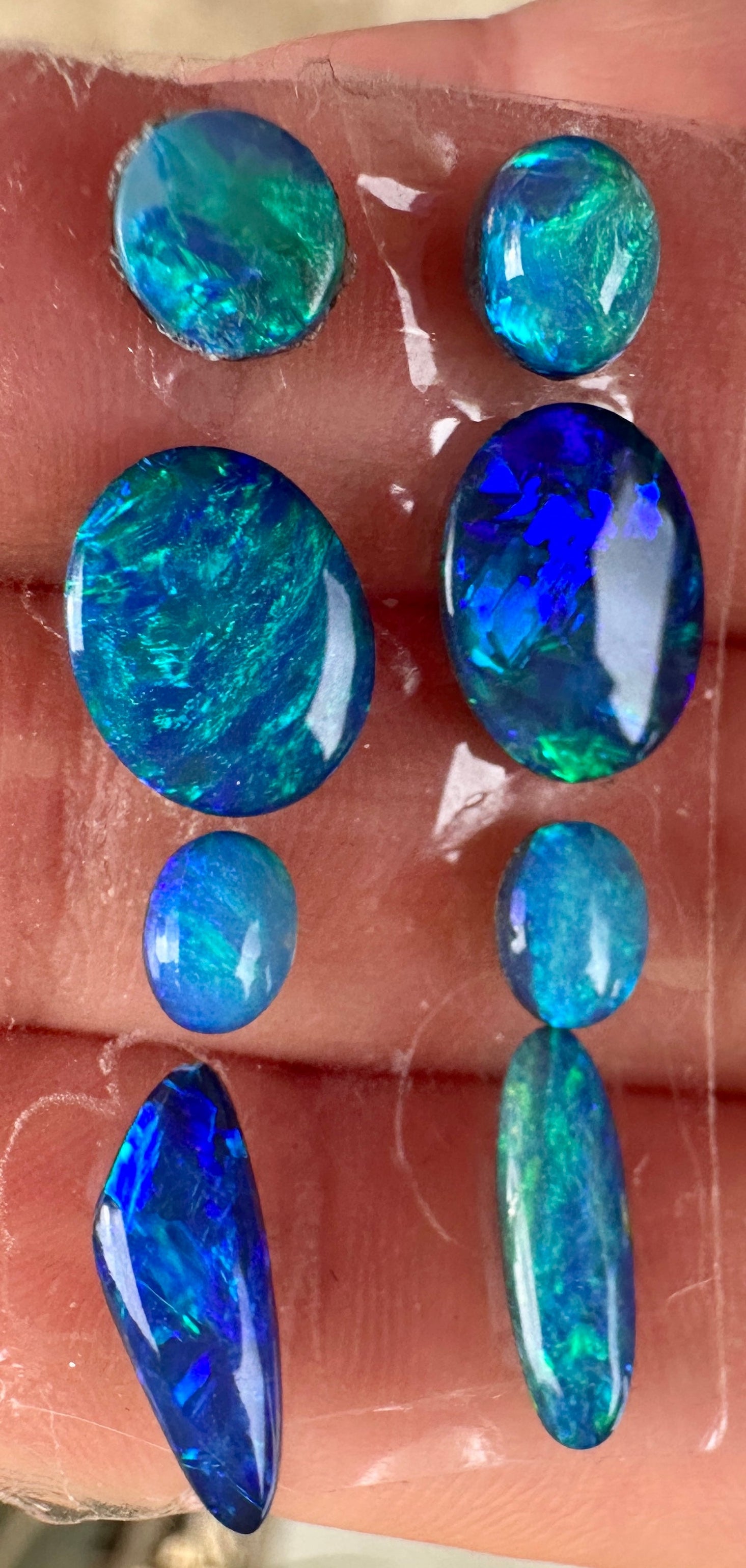 Opal Essence Opal Doublets Blue Green Matching sets 