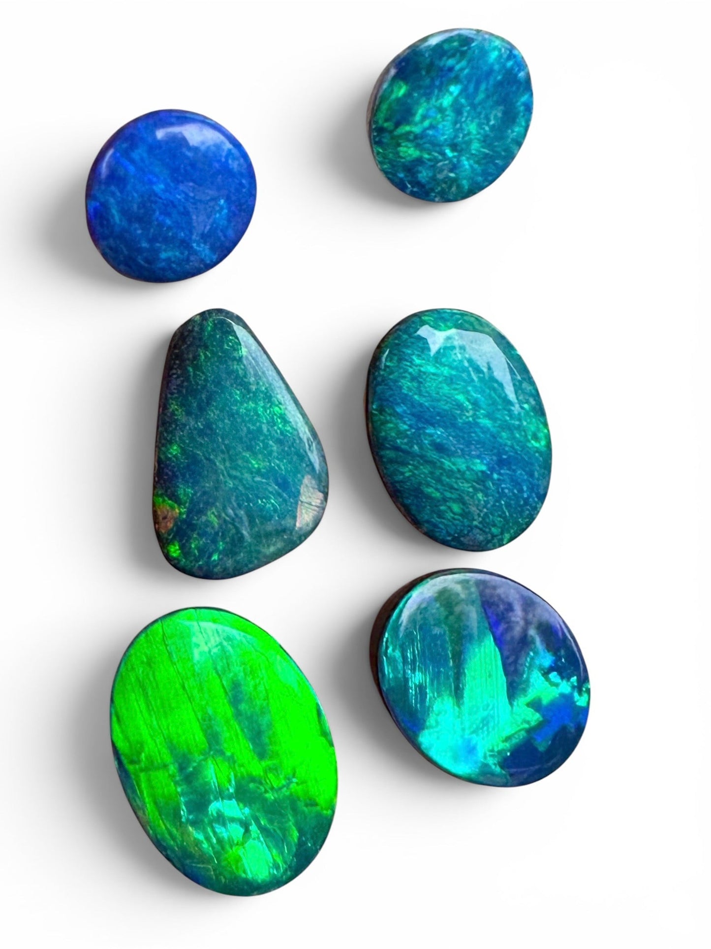 Opal Essence Opal Doublets Blue Green Matching sets 