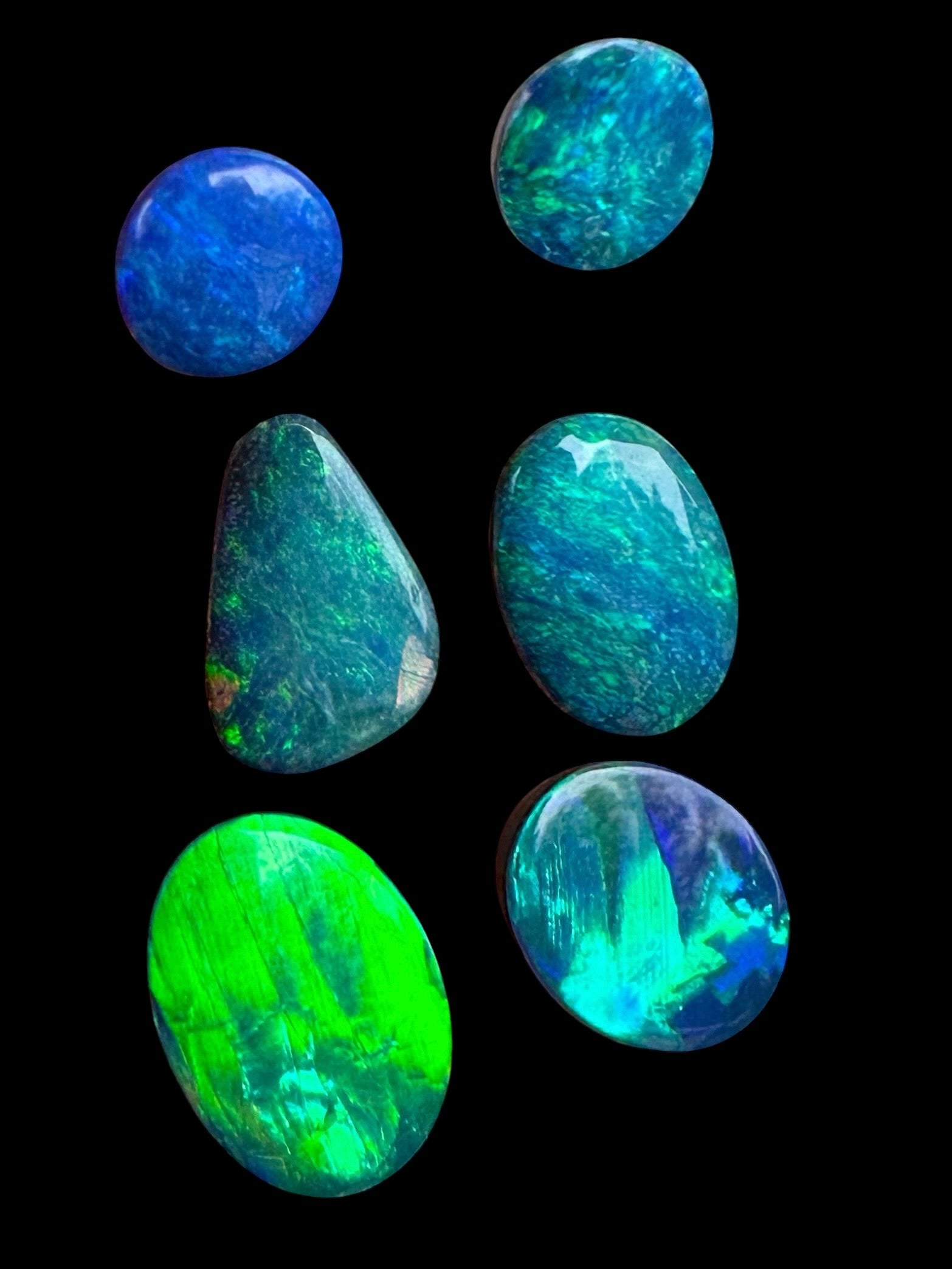 Opal Essence Opal Doublets Blue Green Matching sets 