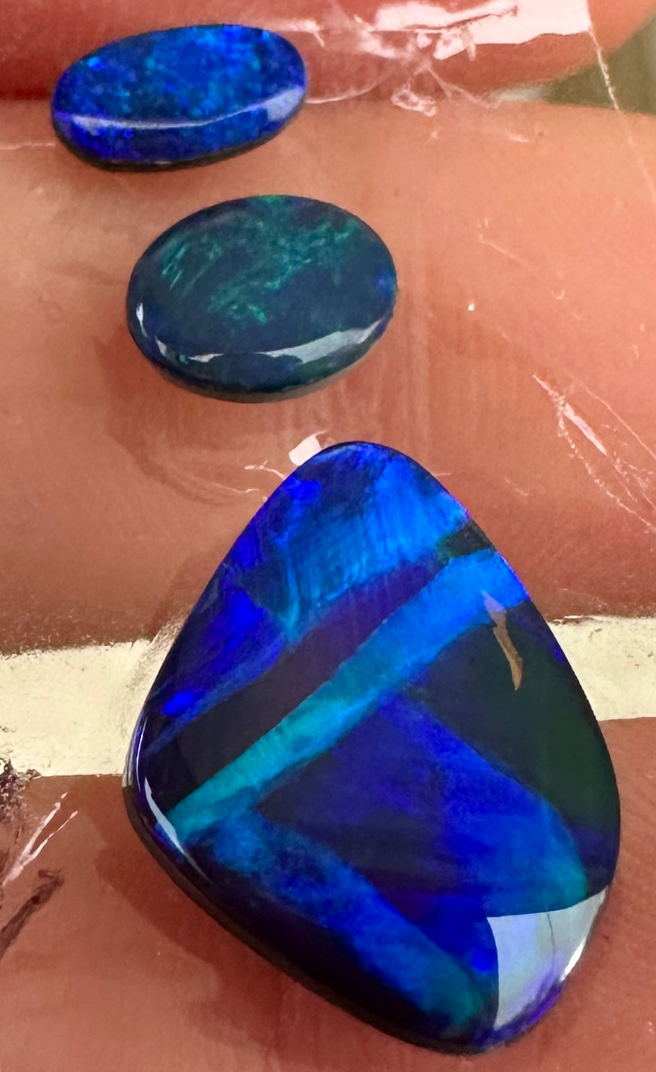 Opal Essence Opal Doublets Blue Green Matching sets 