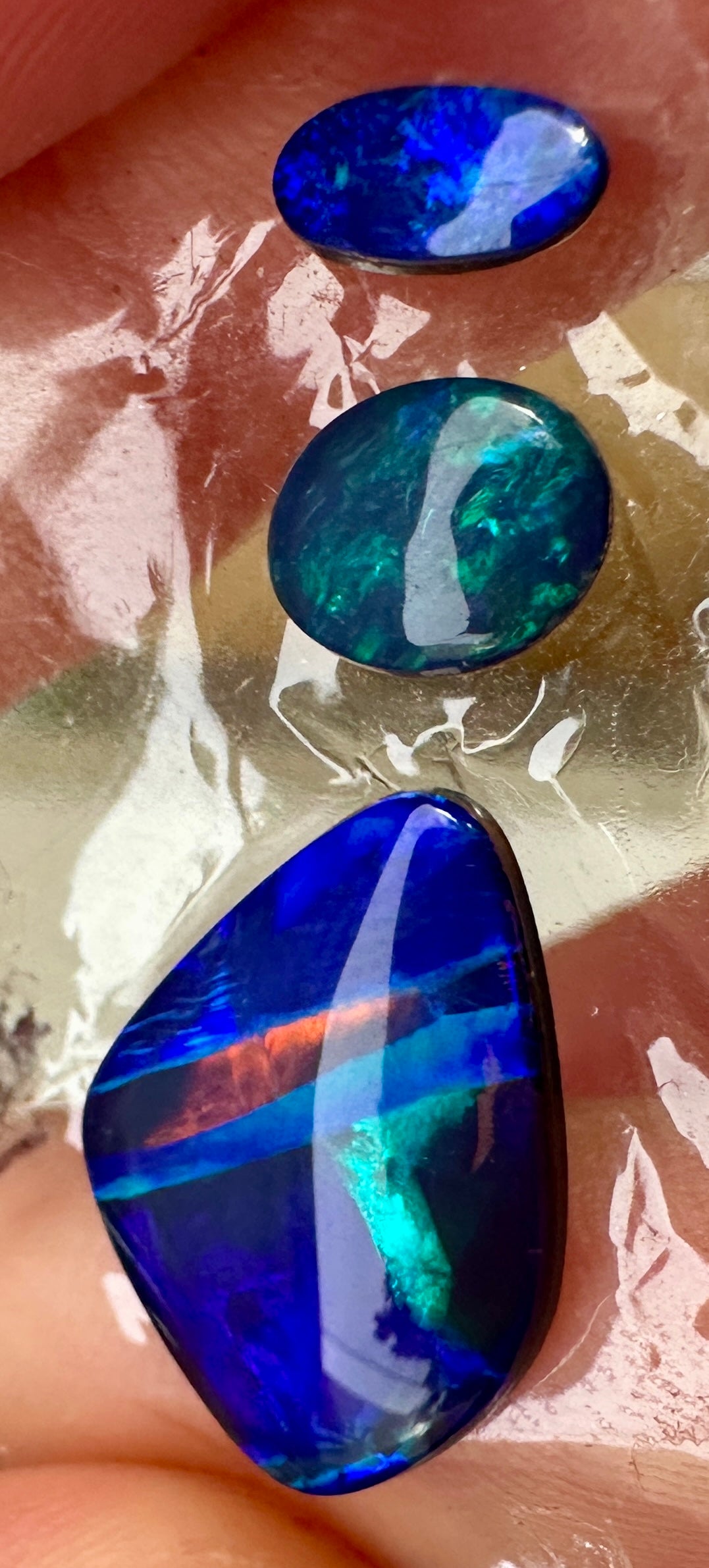 Opal Essence Opal Doublets Blue Green Matching sets 
