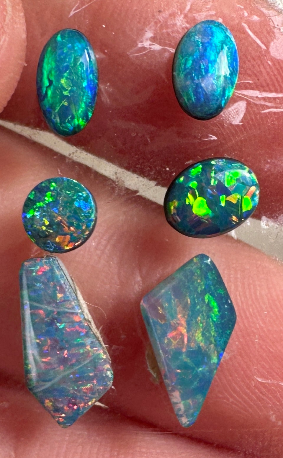Opal Essence Opal Doublets Blue Green Matching sets 
