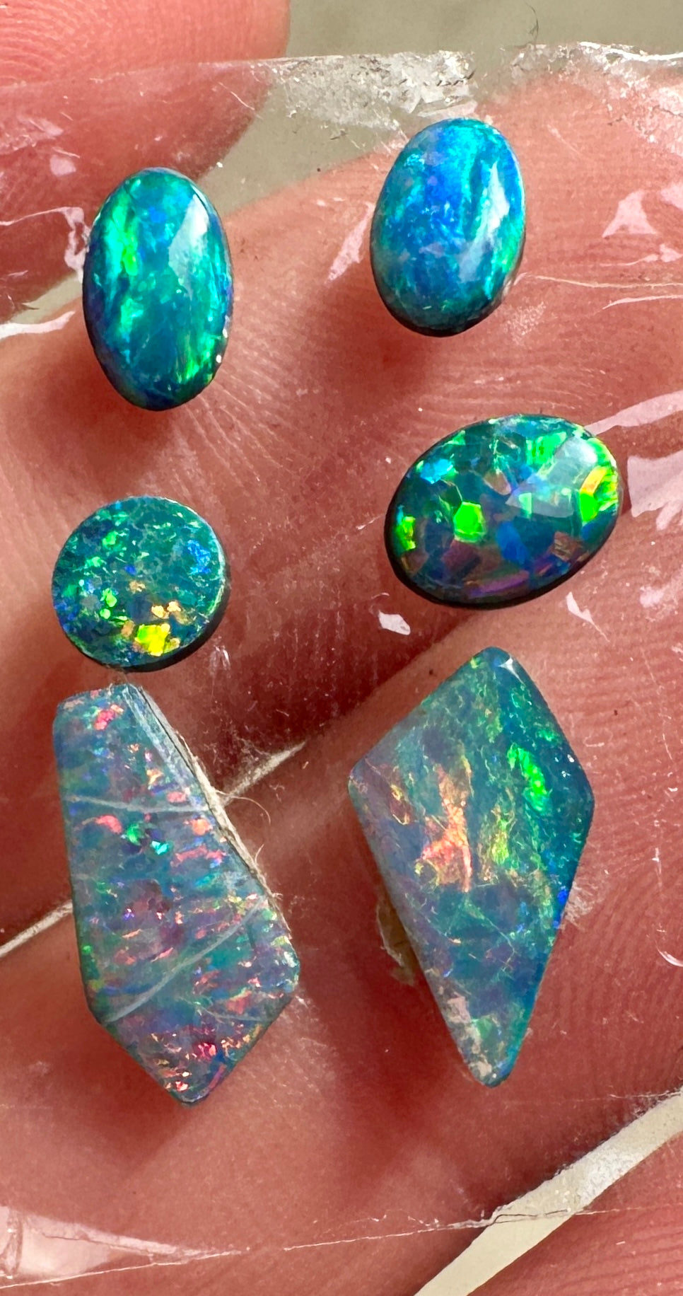 Opal Essence Opal Doublets Blue Green Matching sets 