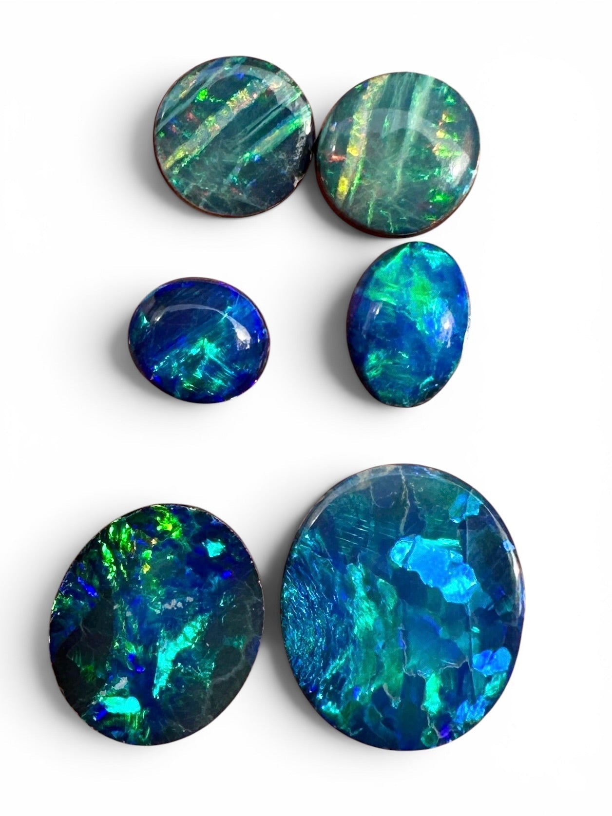 Opal Essence Opal Doublets Blue Green Matching sets 