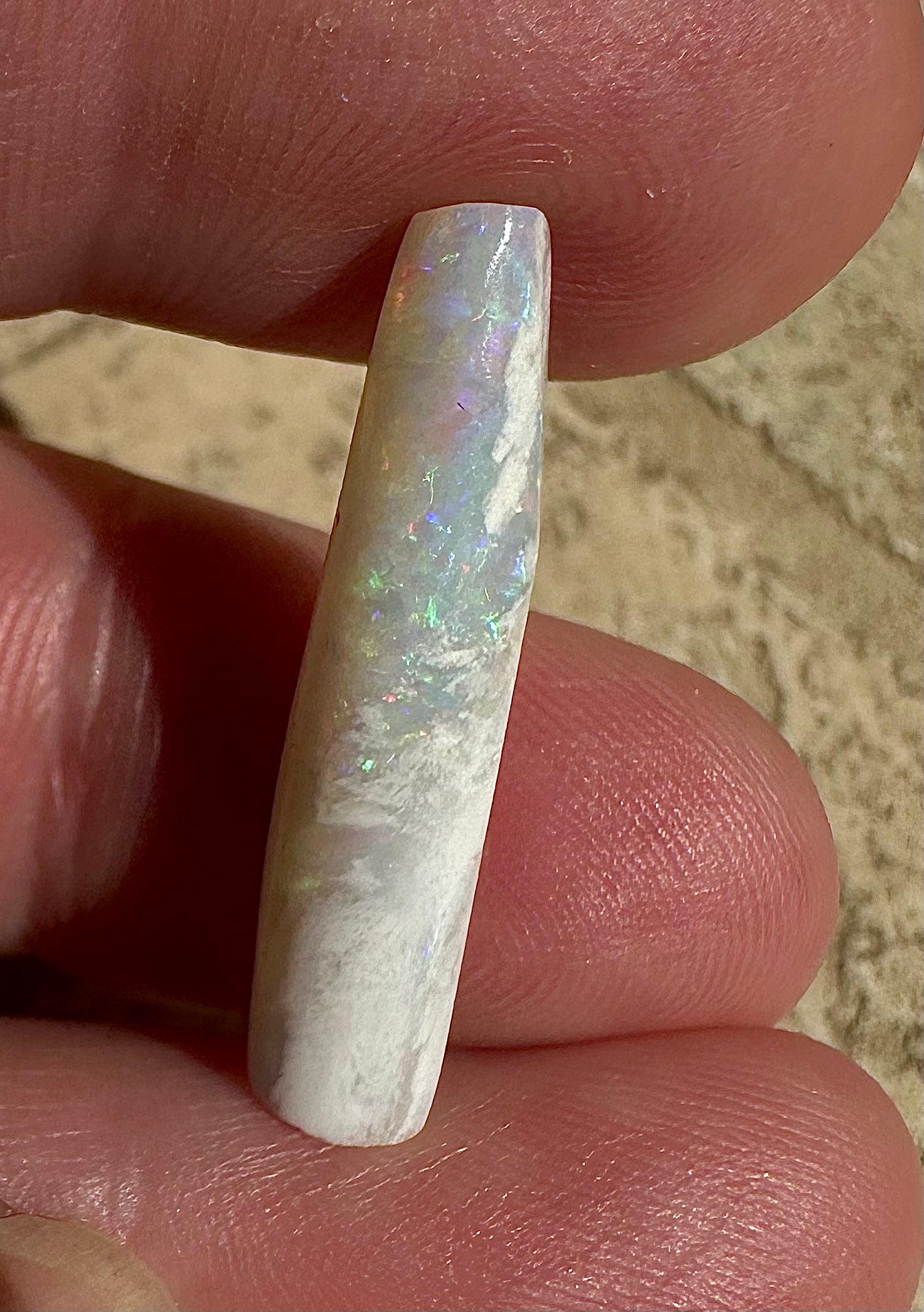 Lovely Australian polished Opal Belemnite