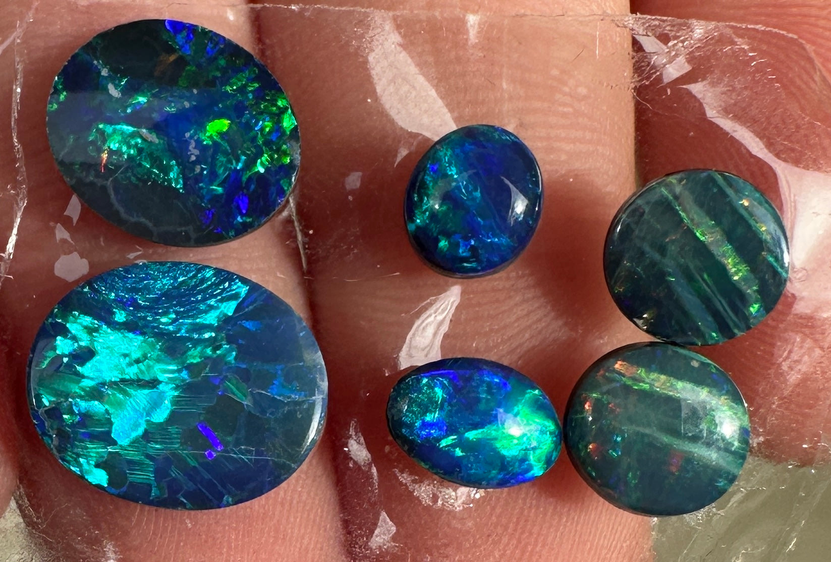 Opal Essence Opal Doublets Blue Green Matching sets 