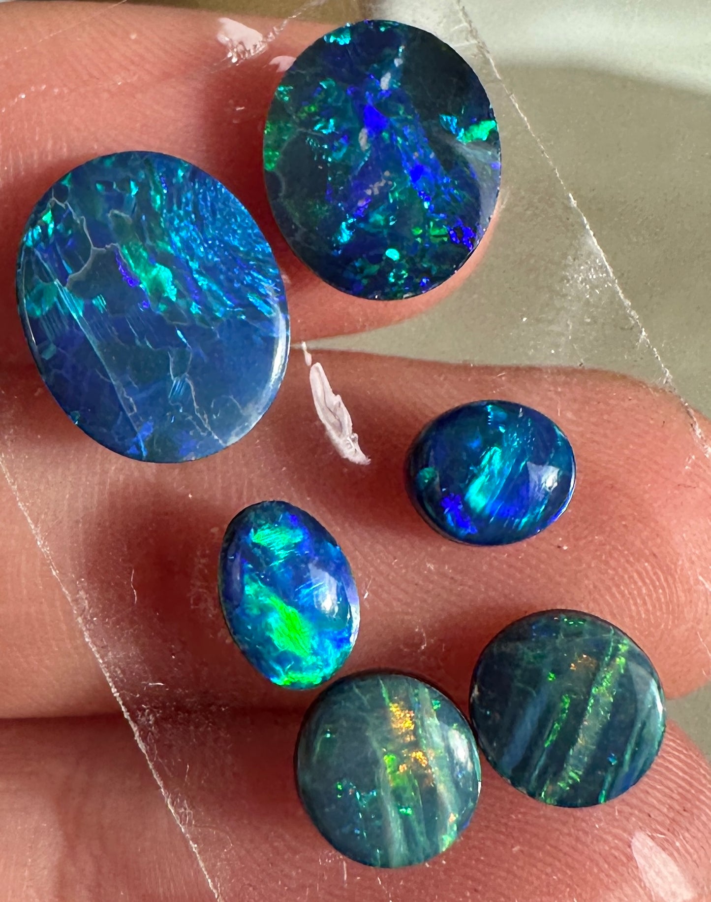 Opal Essence Opal Doublets Blue Green Matching sets 