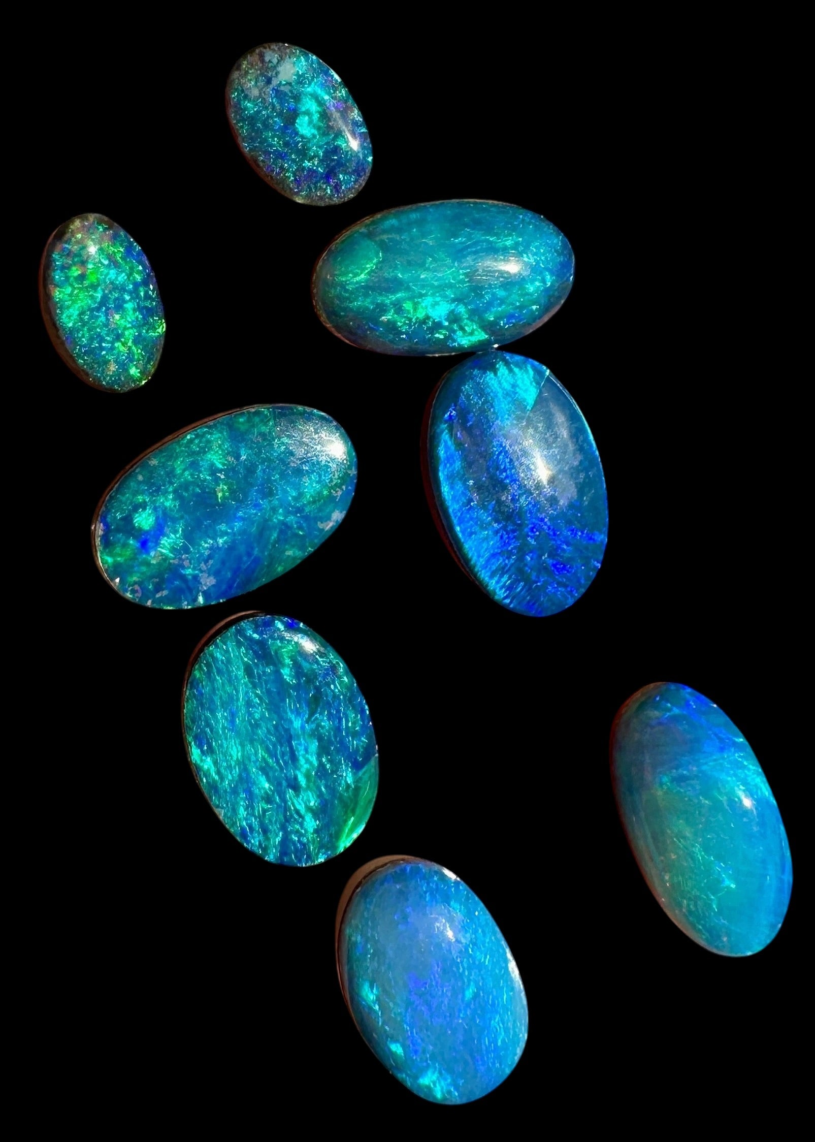 Opal Essence Opal Doublets Blue Green Matching sets 