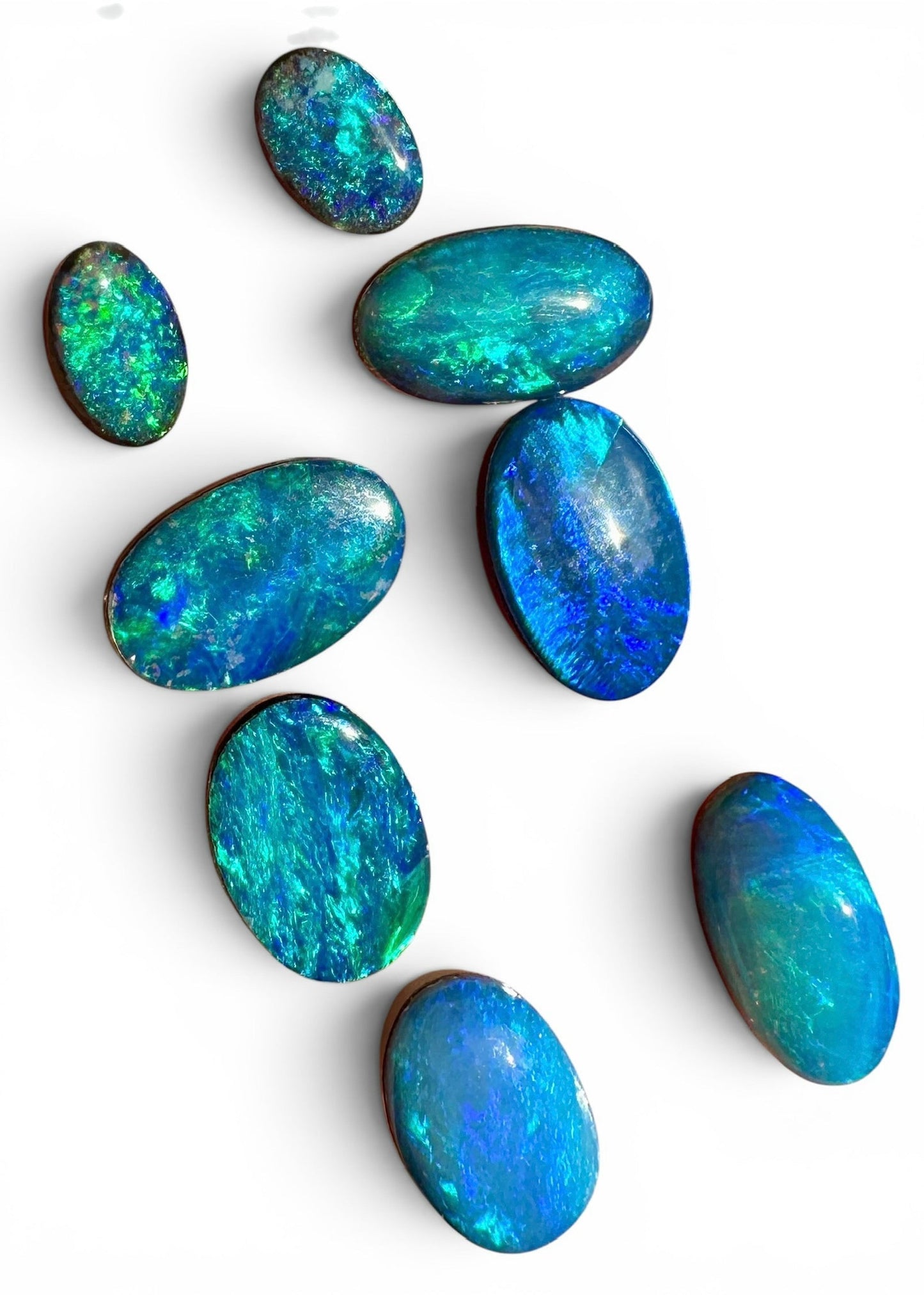 Opal Essence Opal Doublets Blue Green Matching sets 