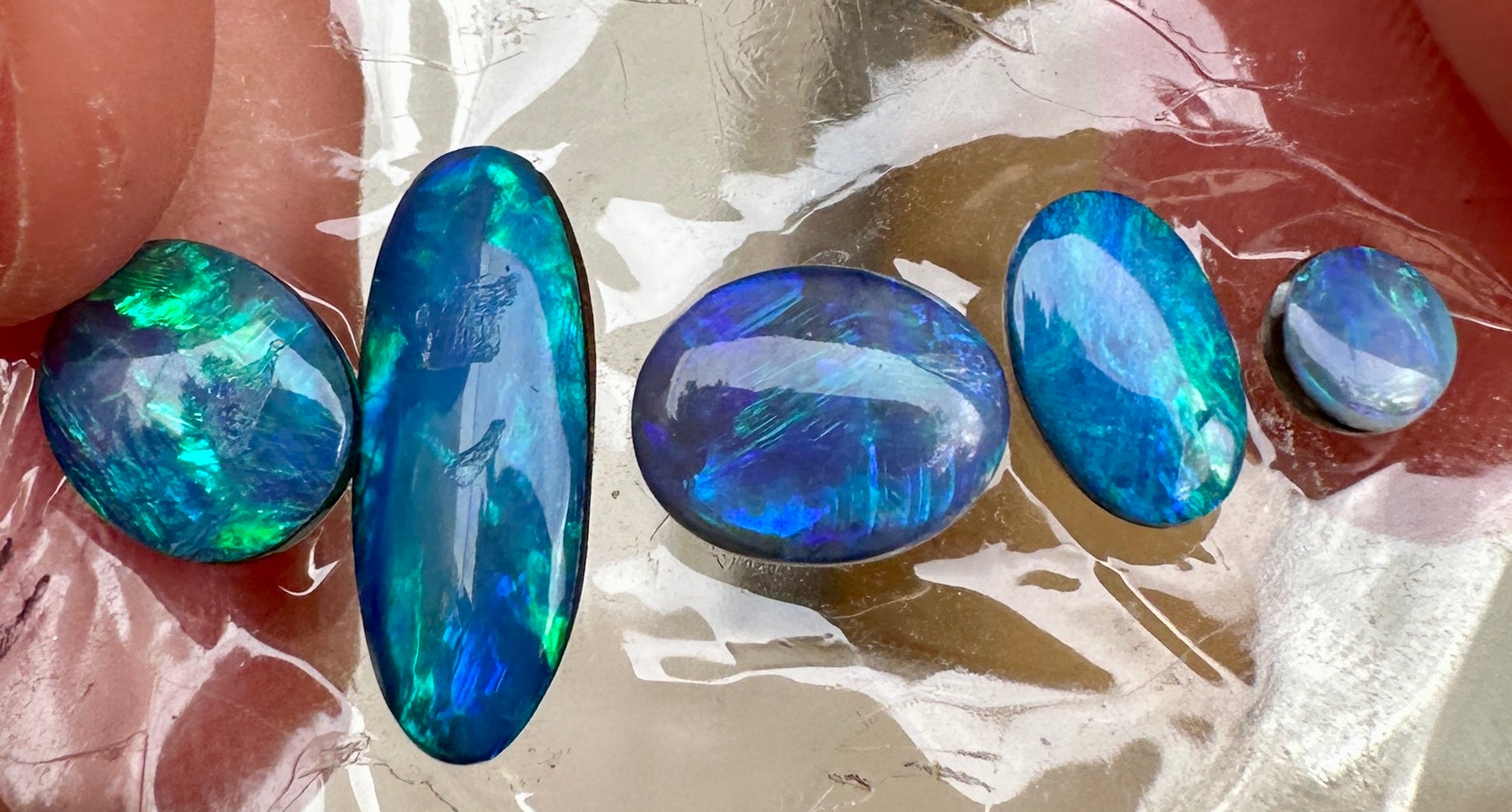 Opal Essence Opal Doublets Blue Green Matching sets 