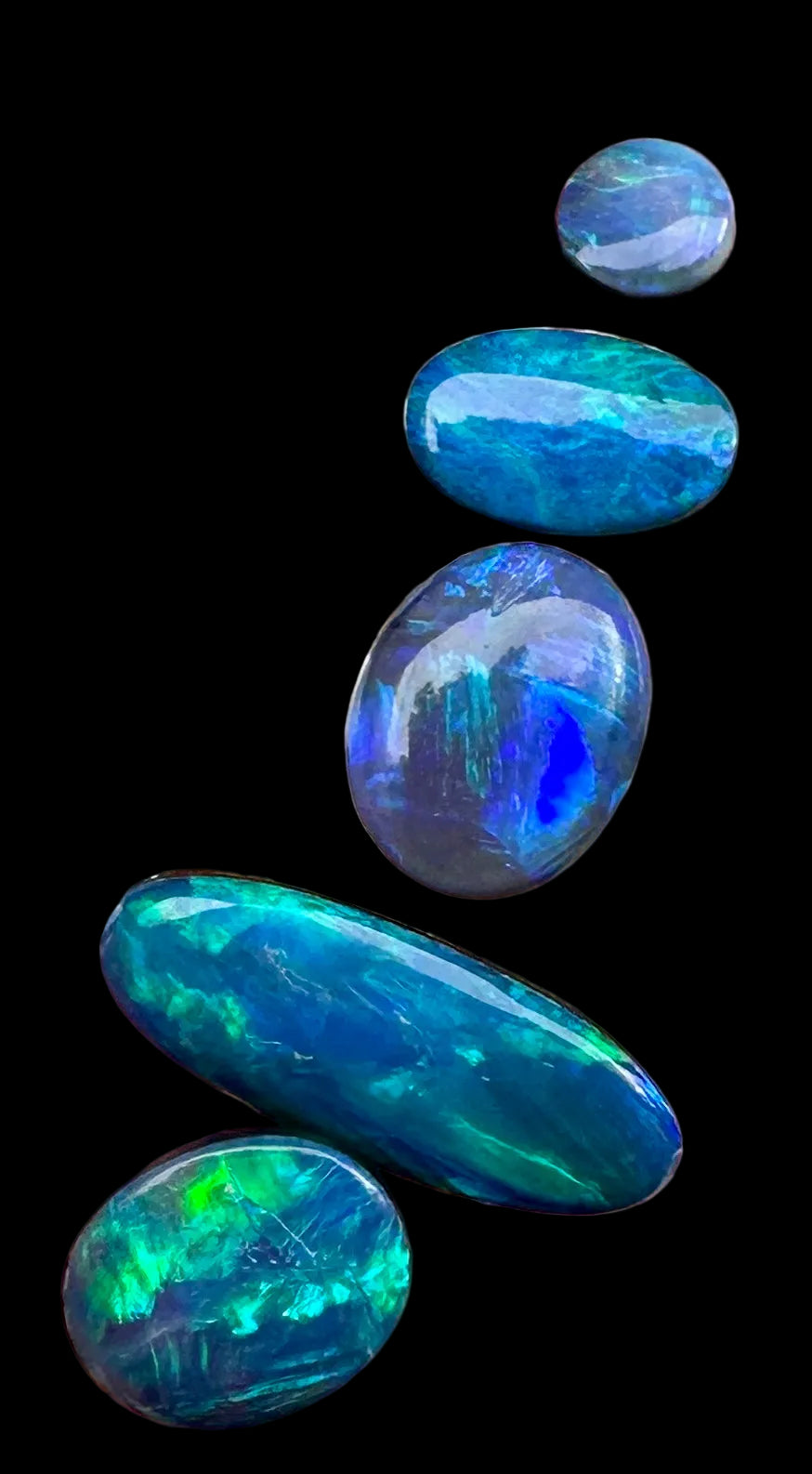 Opal Essence Opal Doublets Blue Green Matching sets 