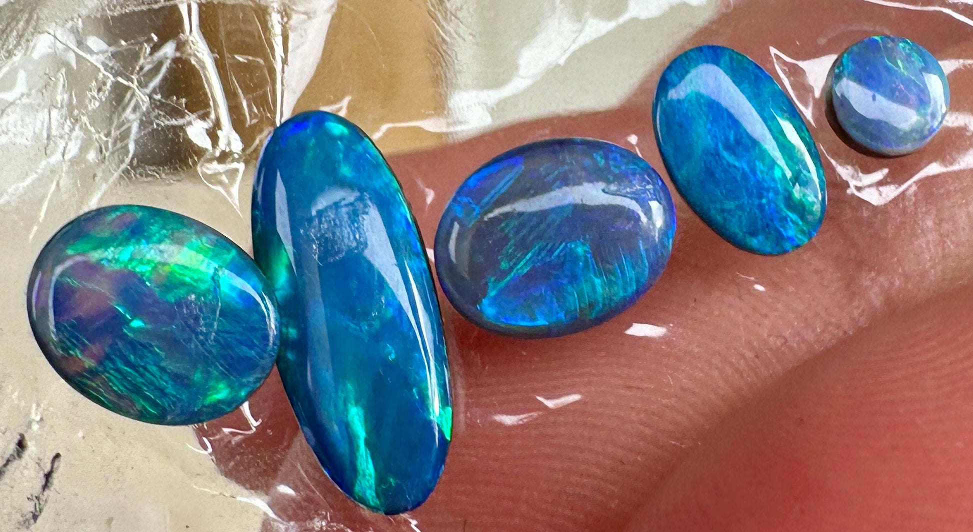 Opal Essence Opal Doublets Blue Green Matching sets 