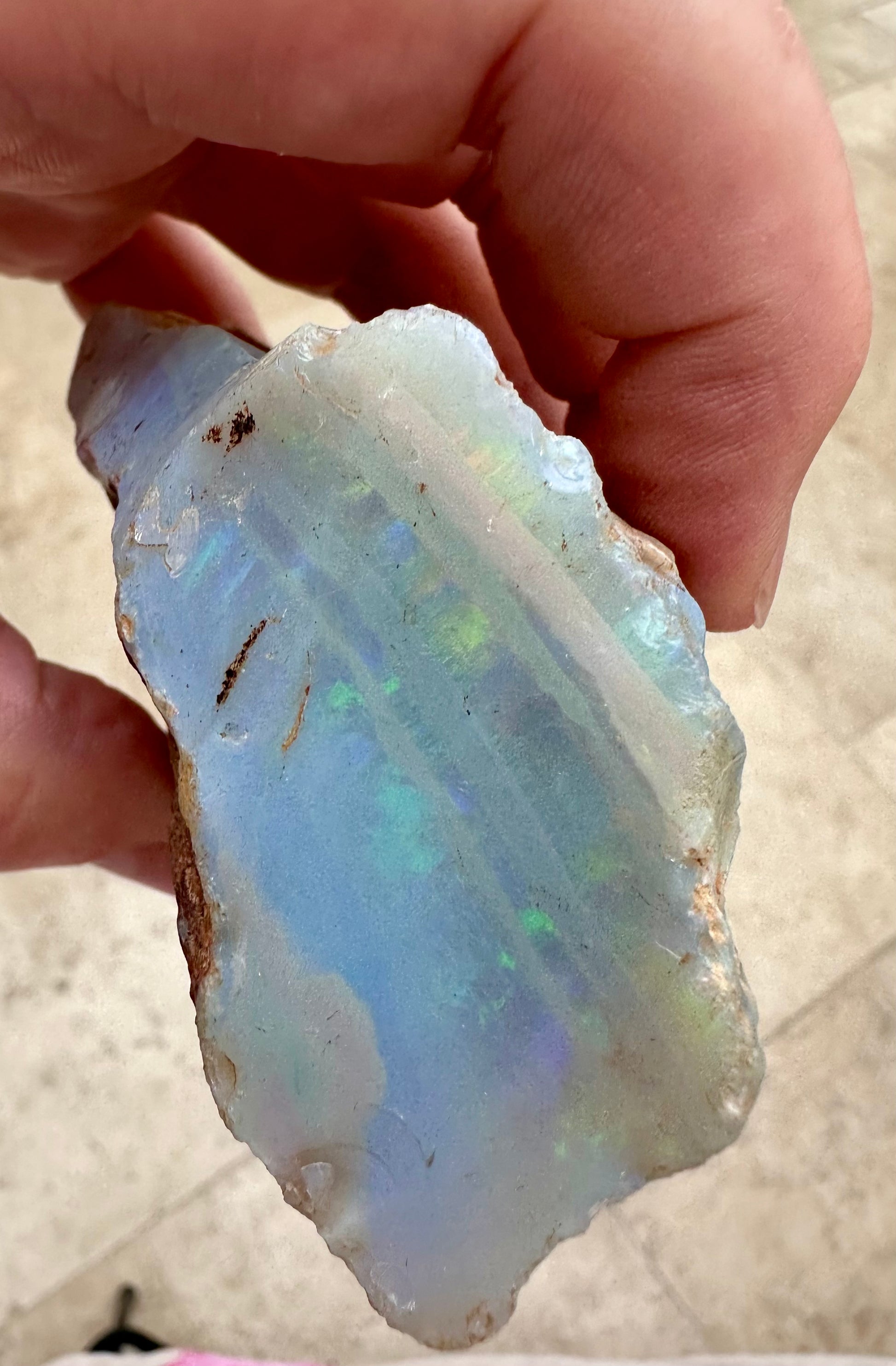 Huge Australian multi colour carving opal