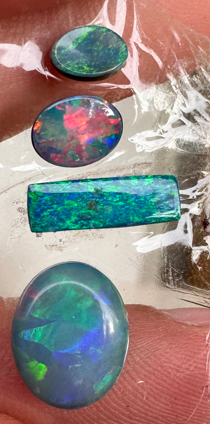 Opal Essence Opal Doublets Blue Green Matching sets 
