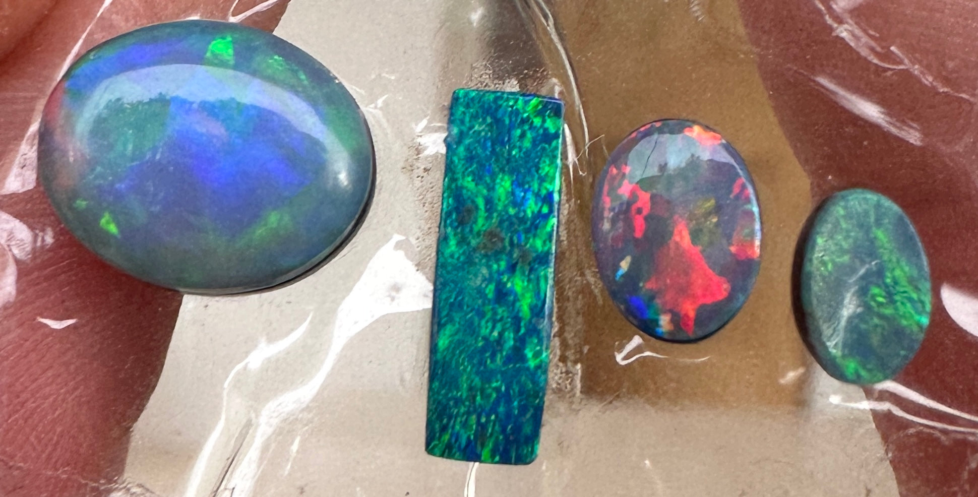 Opal Essence Opal Doublets Blue Green Matching sets 
