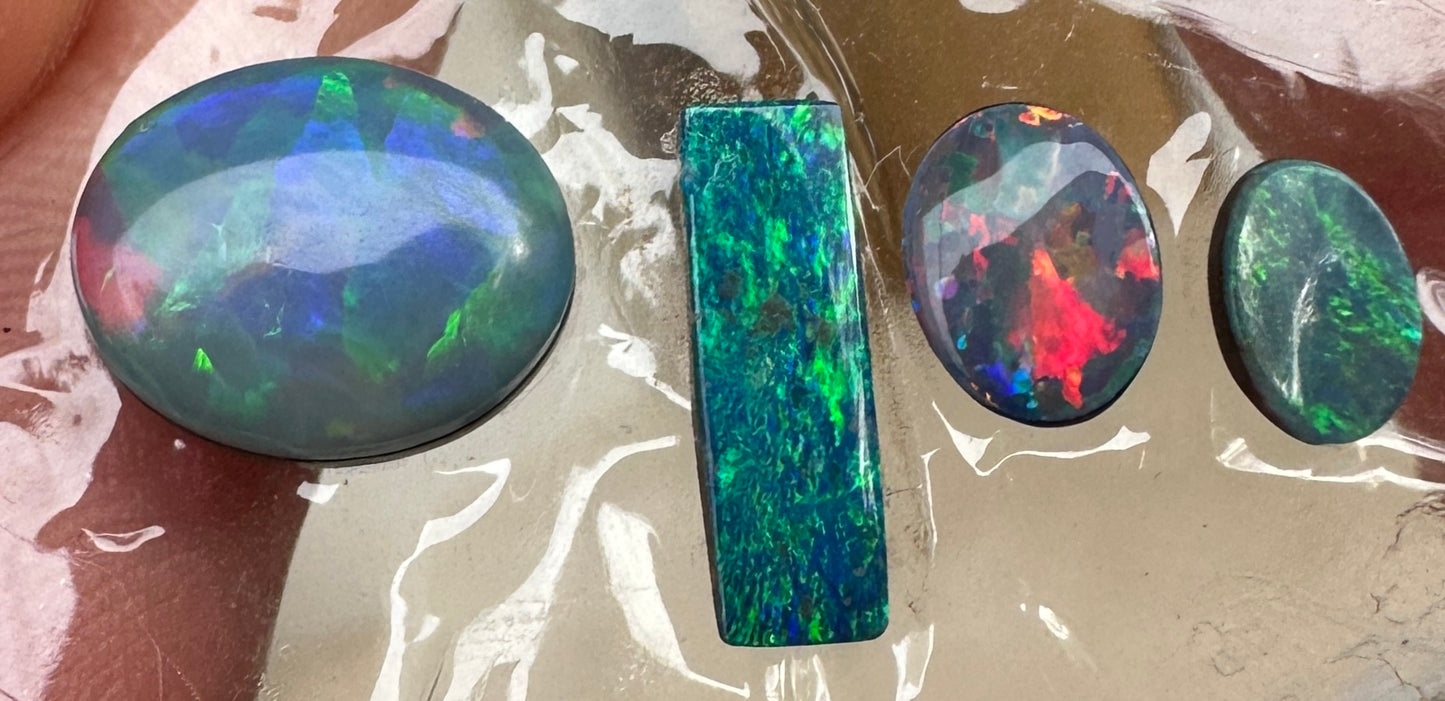 Opal Essence Opal Doublets Blue Green Matching sets 