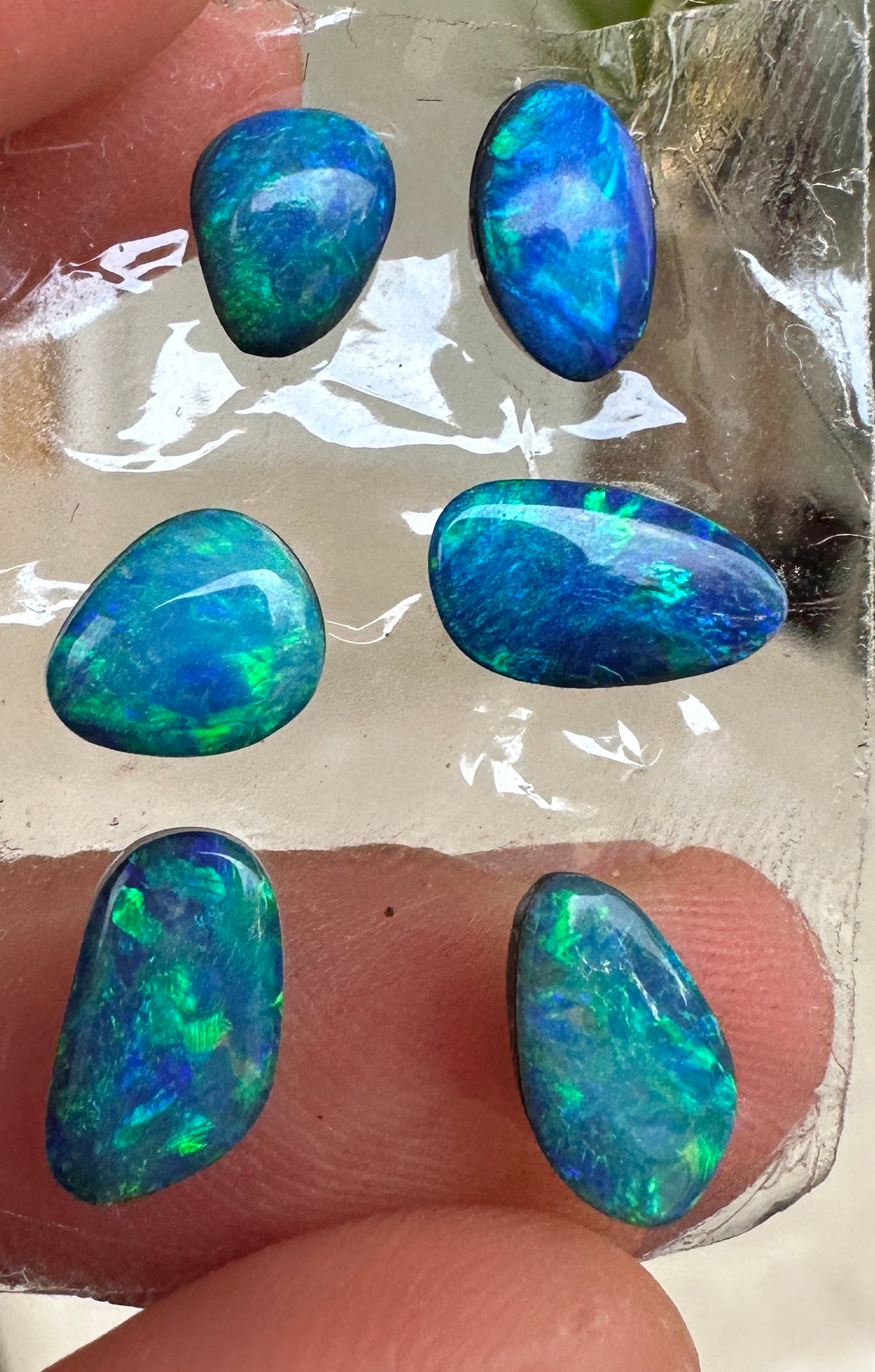 Opal Essence Opal Doublets Blue Green Matching sets 