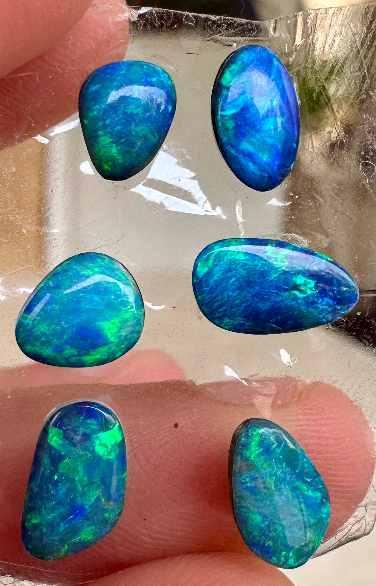 Opal Essence Opal Doublets Blue Green Matching sets 