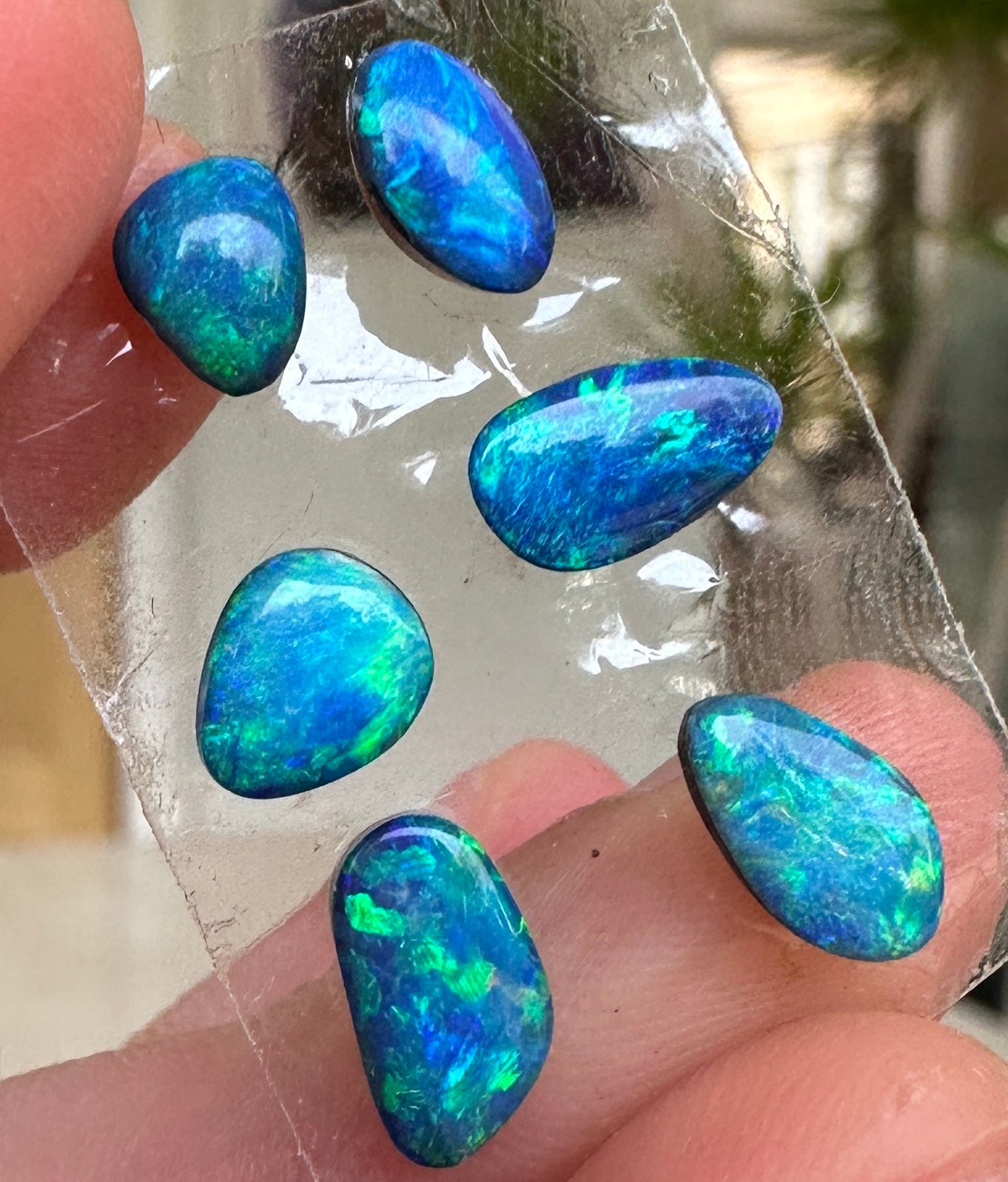 Opal Essence Opal Doublets Blue Green Matching sets 