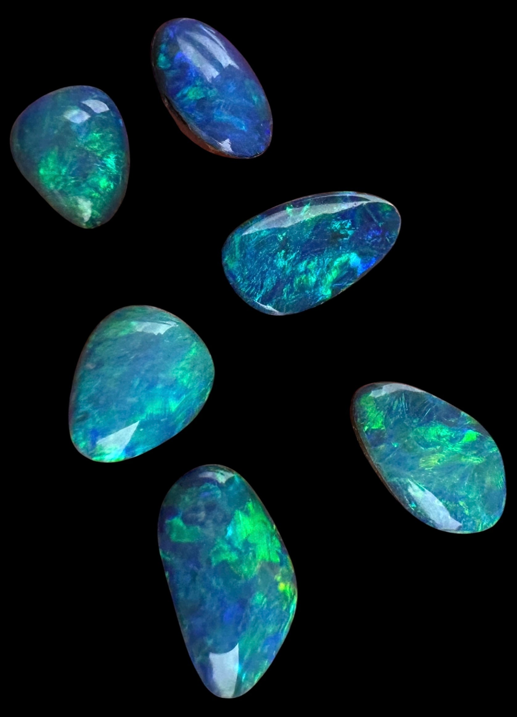 Opal Essence Opal Doublets Blue Green Matching sets 