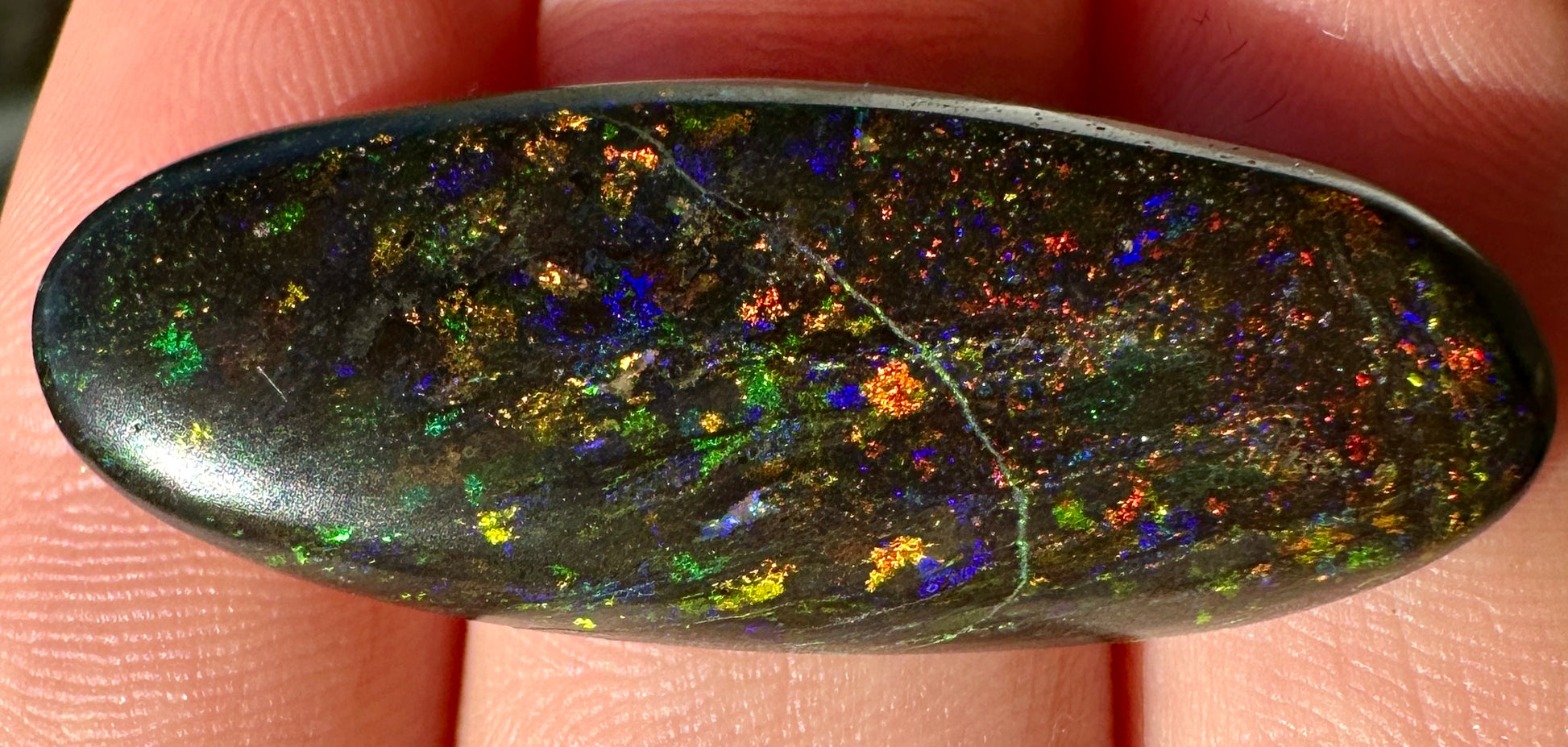 Opal Essence Treated Andamooka Opal Multicolour Pendant stone 