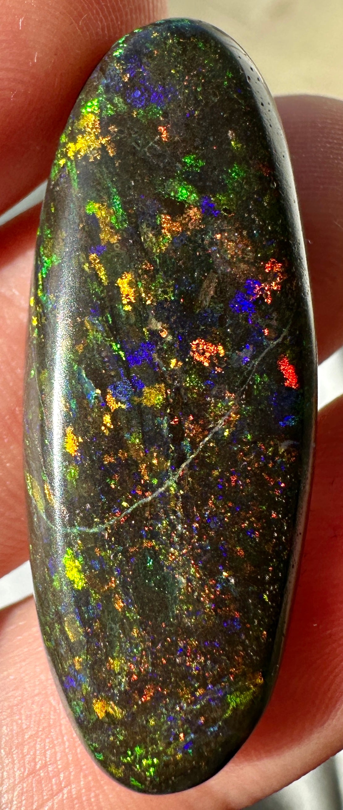 Opal Essence Treated Andamooka Opal Multicolour Pendant stone 